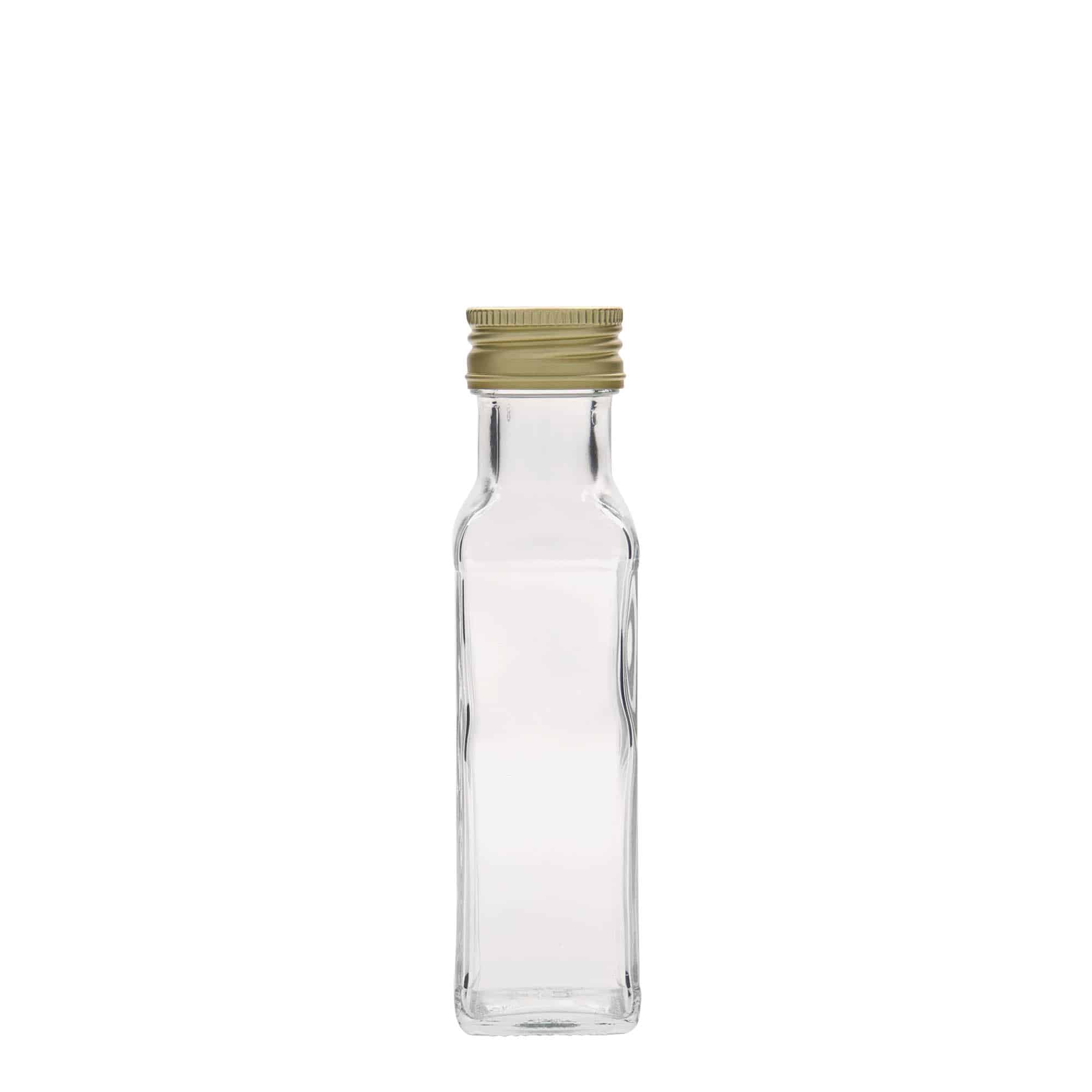 100 ml klaaspudel 'Marasca', ruudukujuline, sulgur: PP 31,5