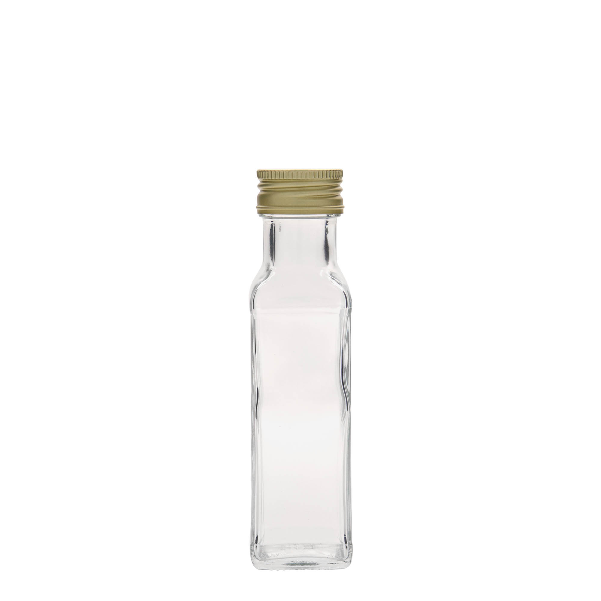 100 ml klaaspudel 'Marasca', ruudukujuline, suuava: PP 31,5