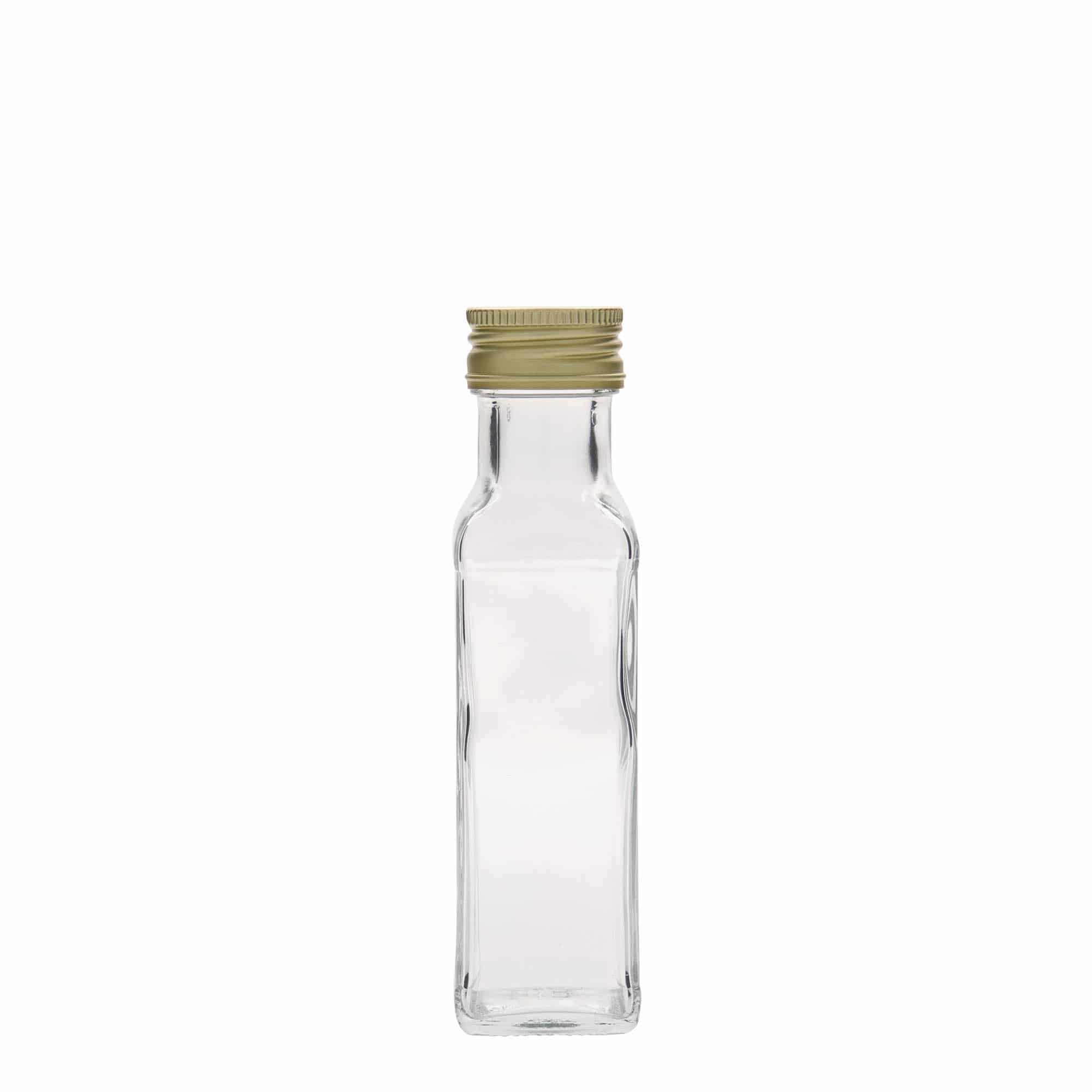 100 ml klaaspudel 'Marasca', ruudukujuline, suuava: PP 31,5