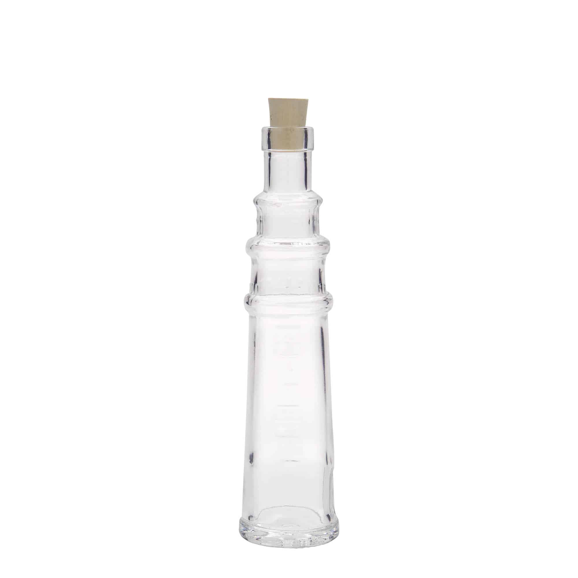100 ml klaaspudel 'Tuletorn', sulgur: kork