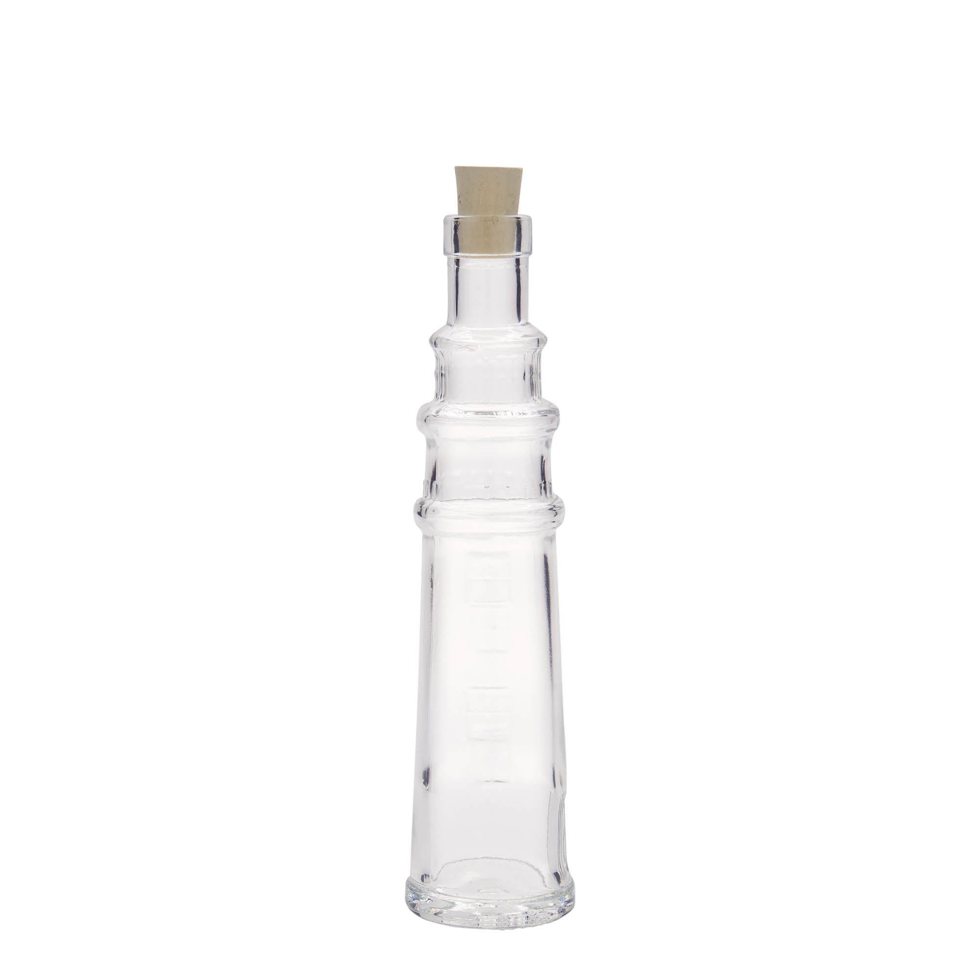 100 ml klaaspudel 'Tuletorn', sulgur: kork