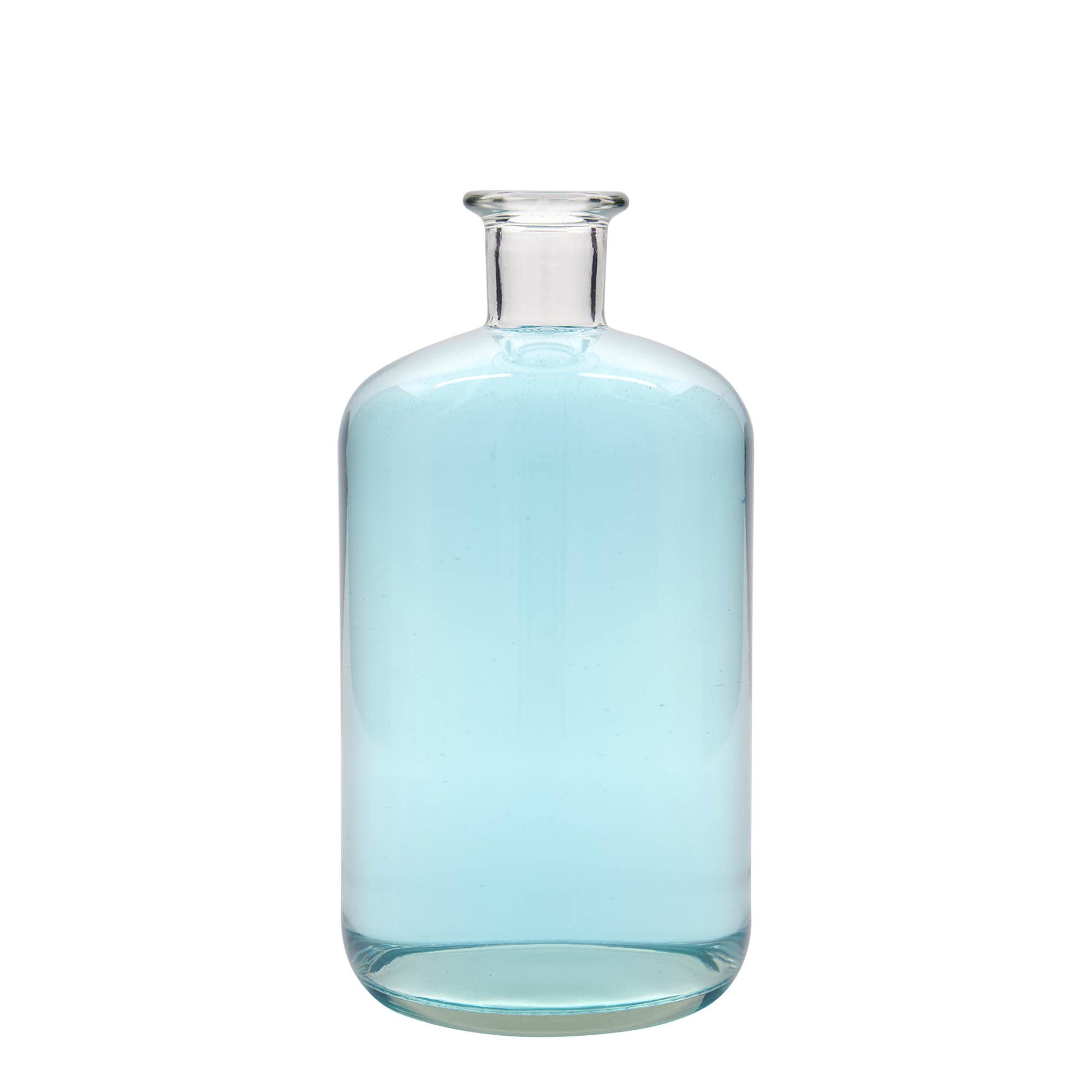 1,500 ml apteegipudel klaasist, avale: kork
