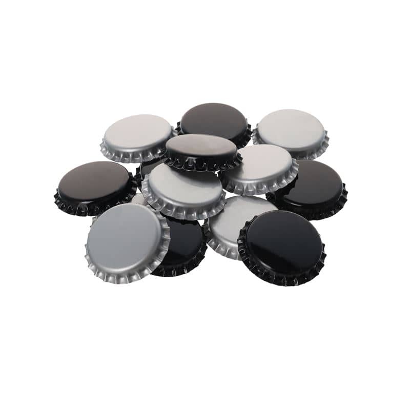 Kroonkork 29 mm, metall, must