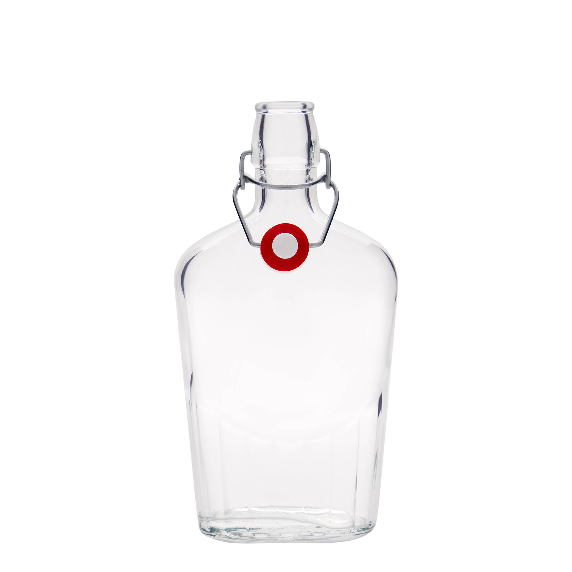 500 ml klaaspudel „Fiaschetta“, ovaalne, avale: klambrikork