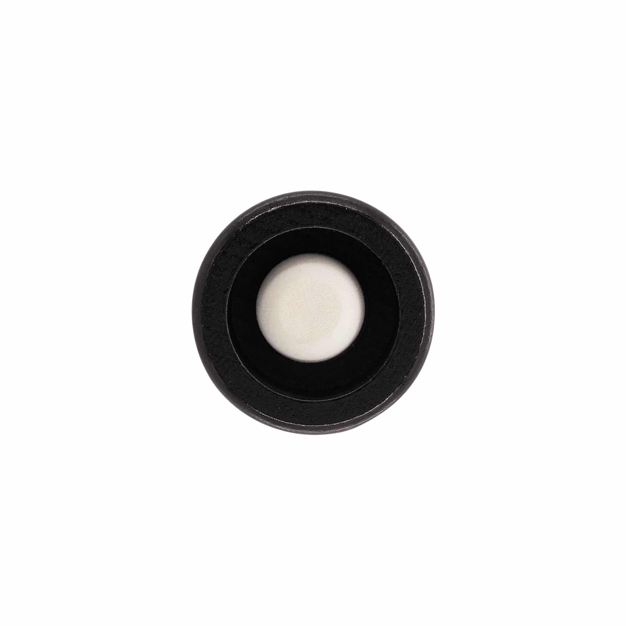 Käepideme kork 19 mm "Melon", puit/PE, must, suuava jaoks: kork