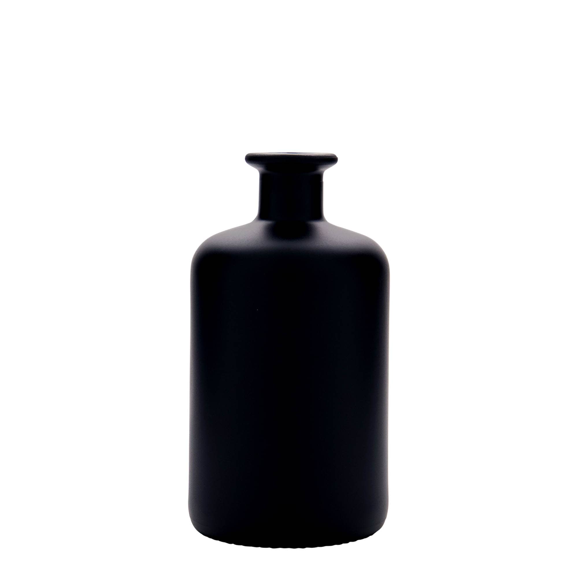 500 ml klaasist apteegipudel, must, sulgur: kork