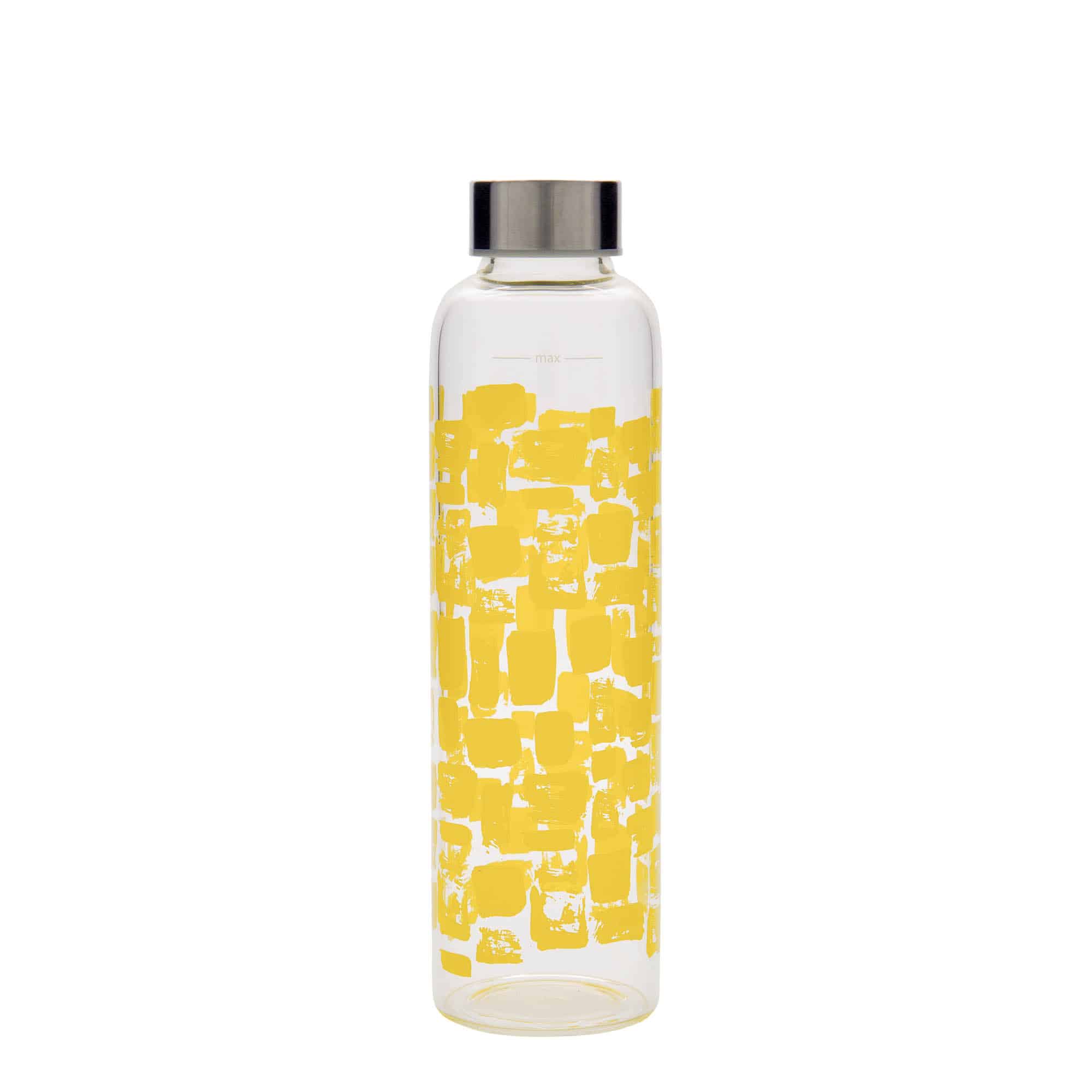 500 ml joogipudel 'Perseus', motiiv: kollased ristkülikud, sulgur: keeratav kork