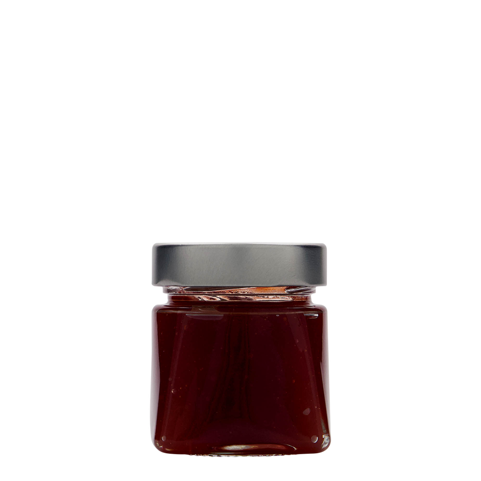 106 ml ruudukujuline klaaspurk 'Luxor', ava: Deep-Twist-Off (DTO 58)