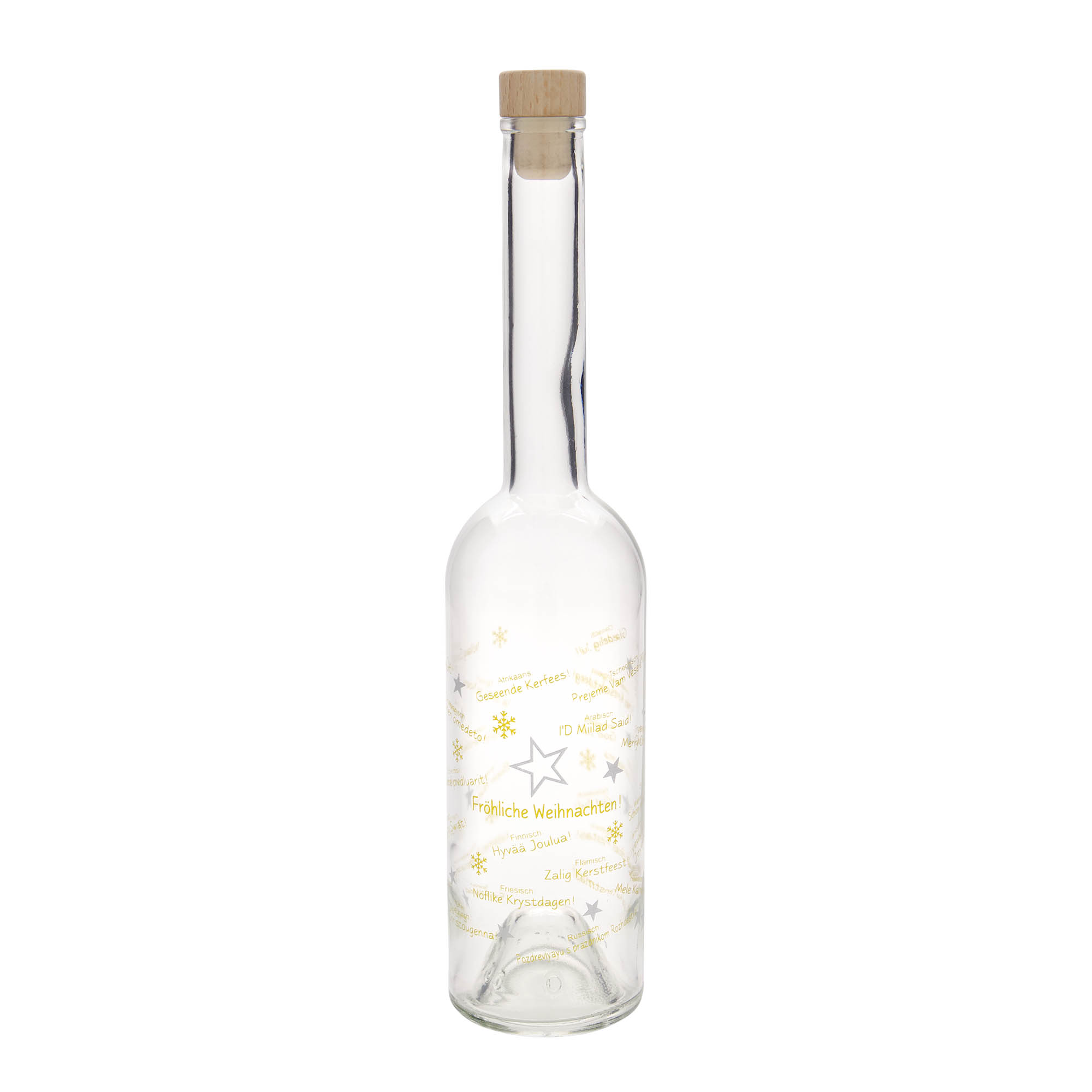 500 ml klaaspudel 'Opera', motiiv: Jõulud maailmas, suuava: kork 500 ml klaaspudel 'Opera', motiiv: Jõulud maailmas, suuava: kork