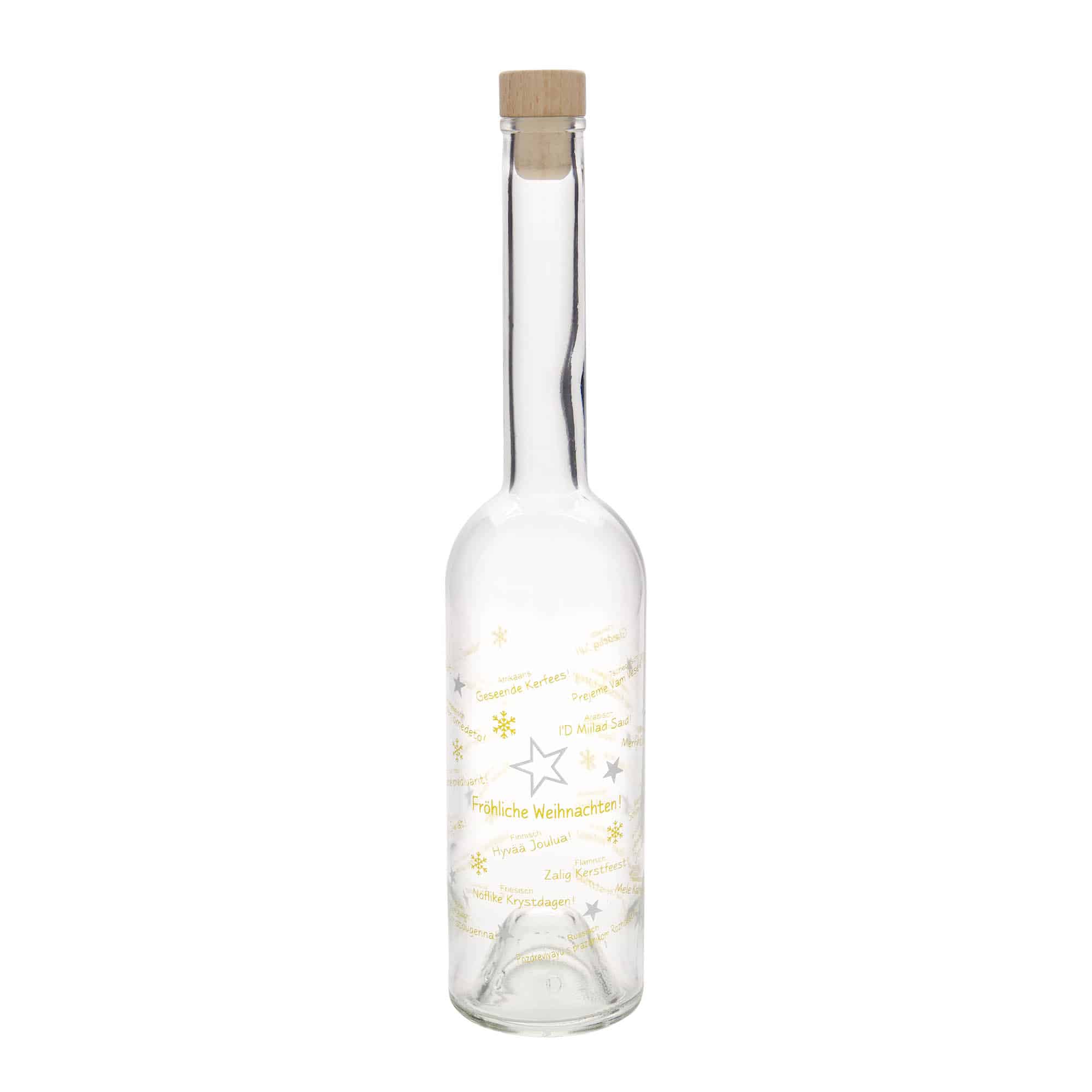 500 ml klaaspudel „Opera“, motiiv: Jõulud maailmas, avale: kork