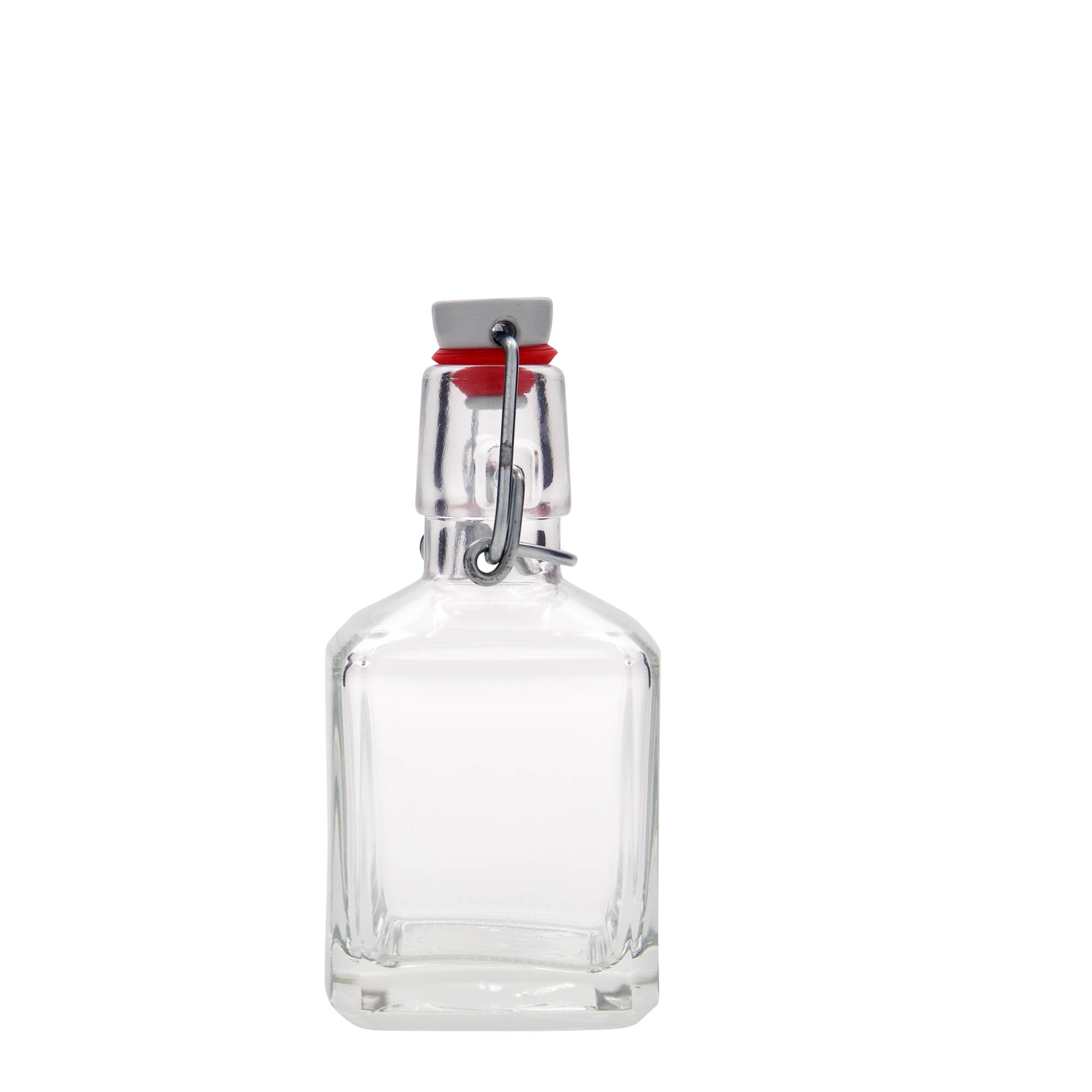 200 ml klaaspudel 'Kubica', ruudukujuline, suuava: klambrikork