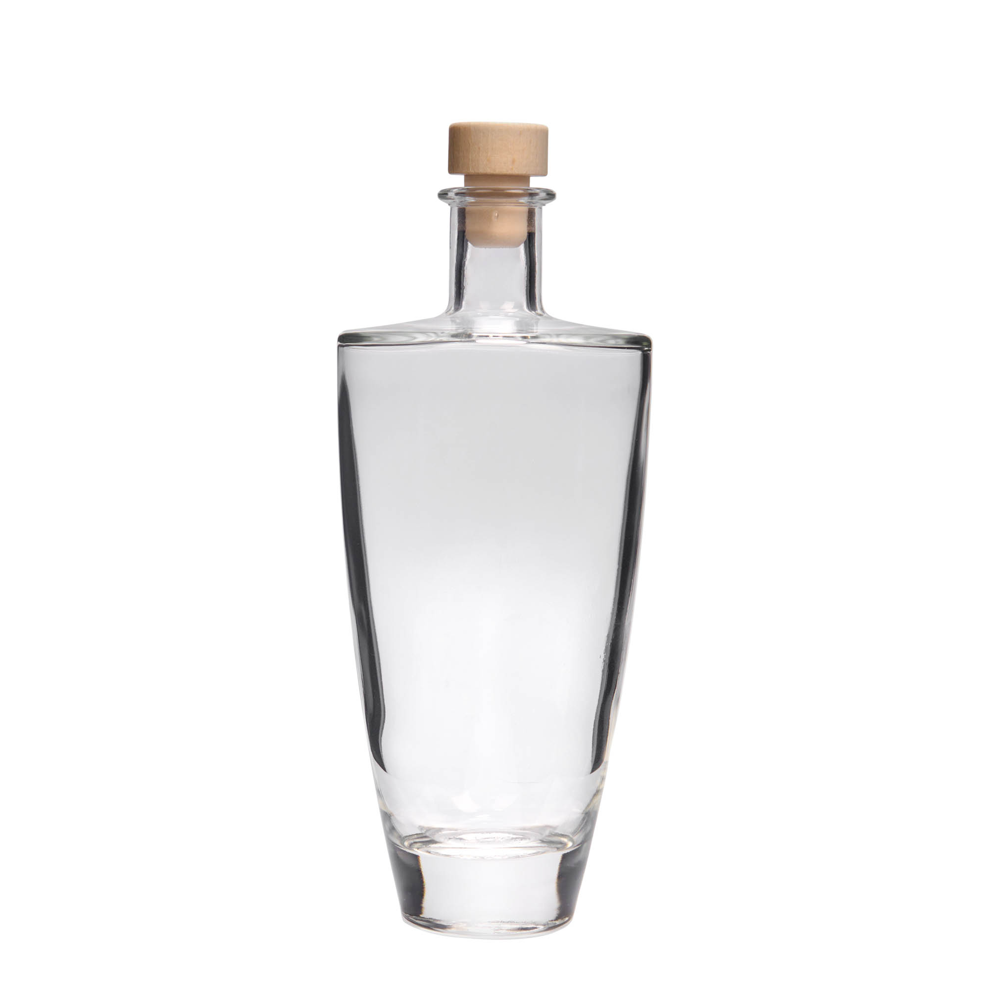 500 ml klaaspudel 'Vanessa', ovaalne, sulgur: kork