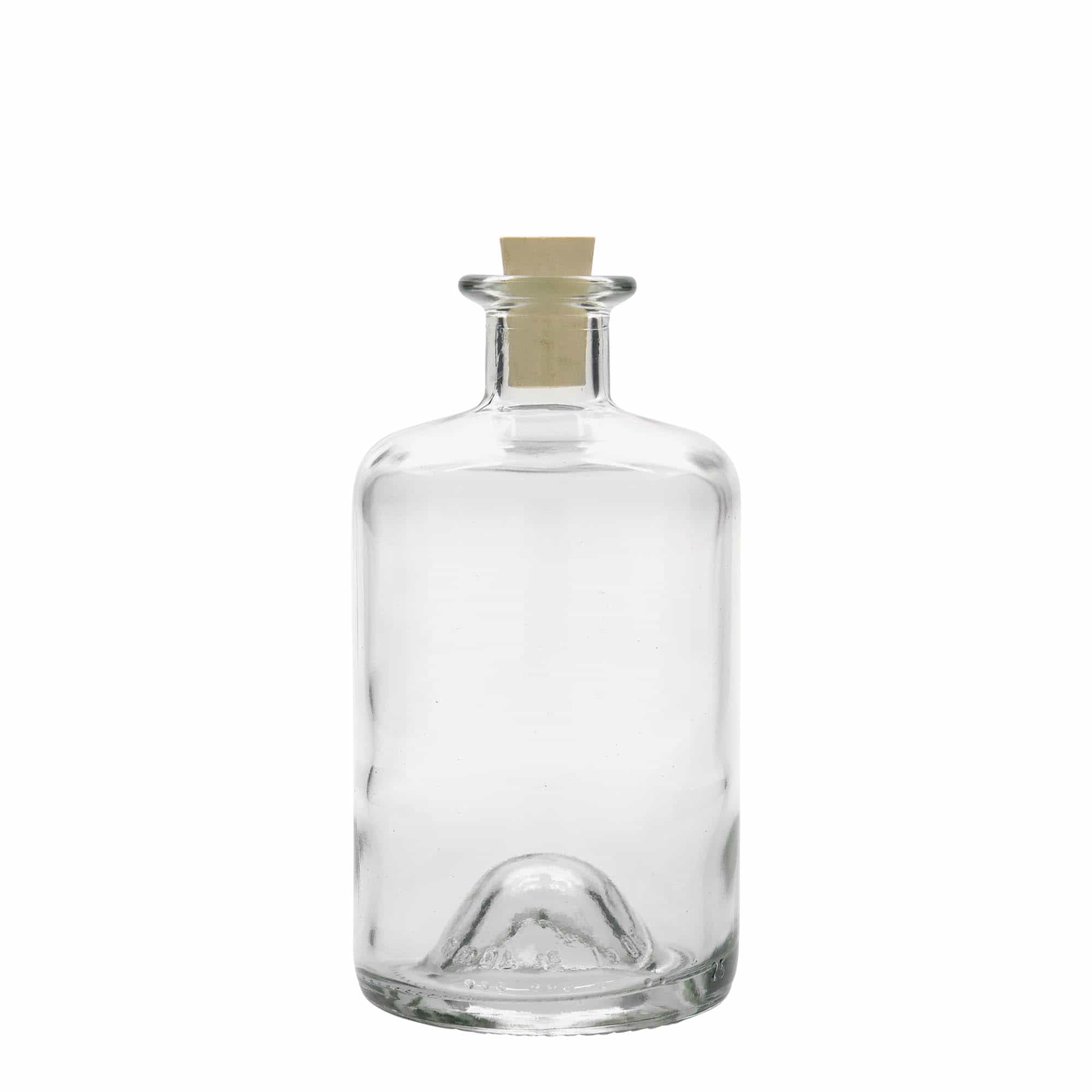 500 ml klaasist apteegipudel, sulgur: kork