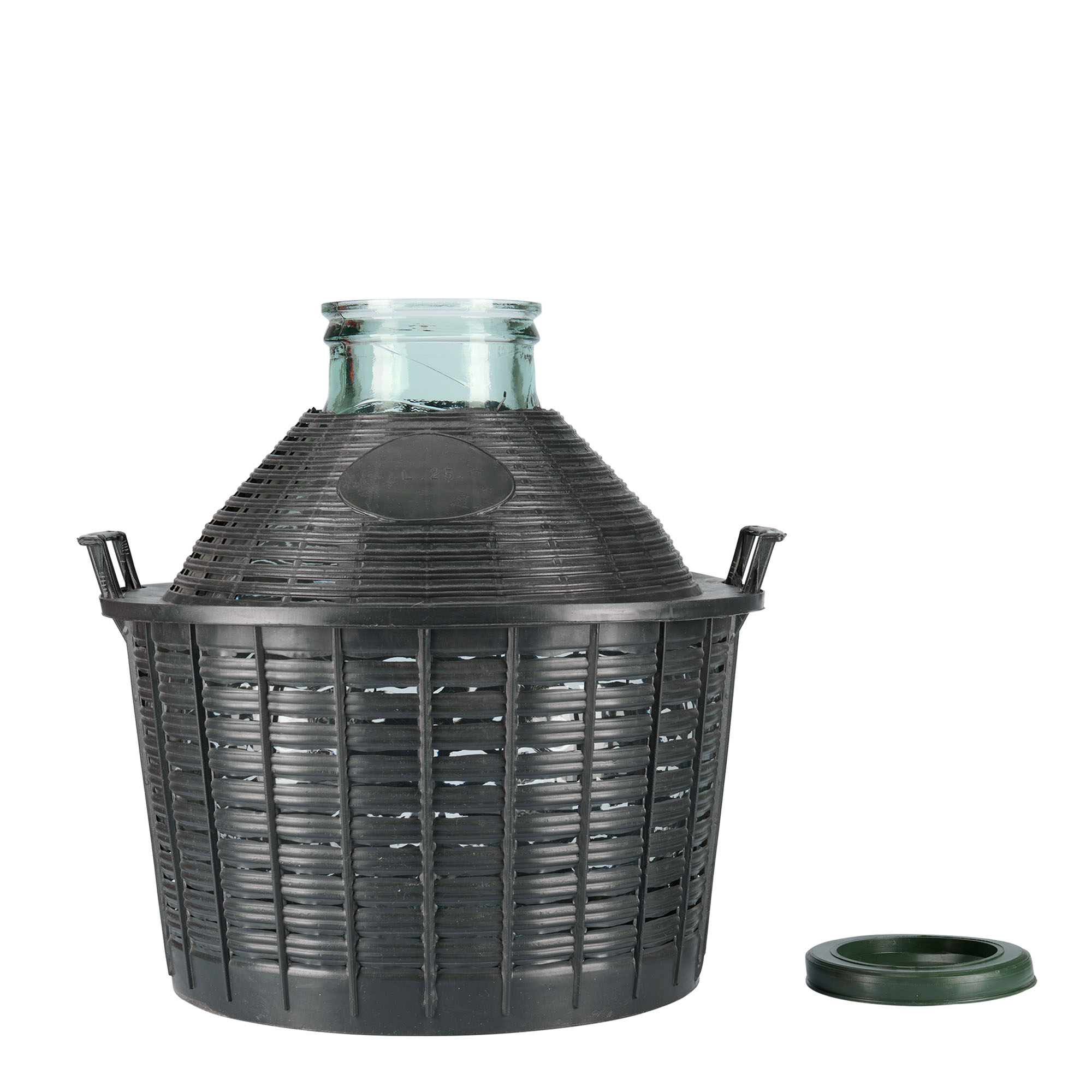 25 l pallonpudel lai kaelaga, klaas, suu: keeratava kaanega