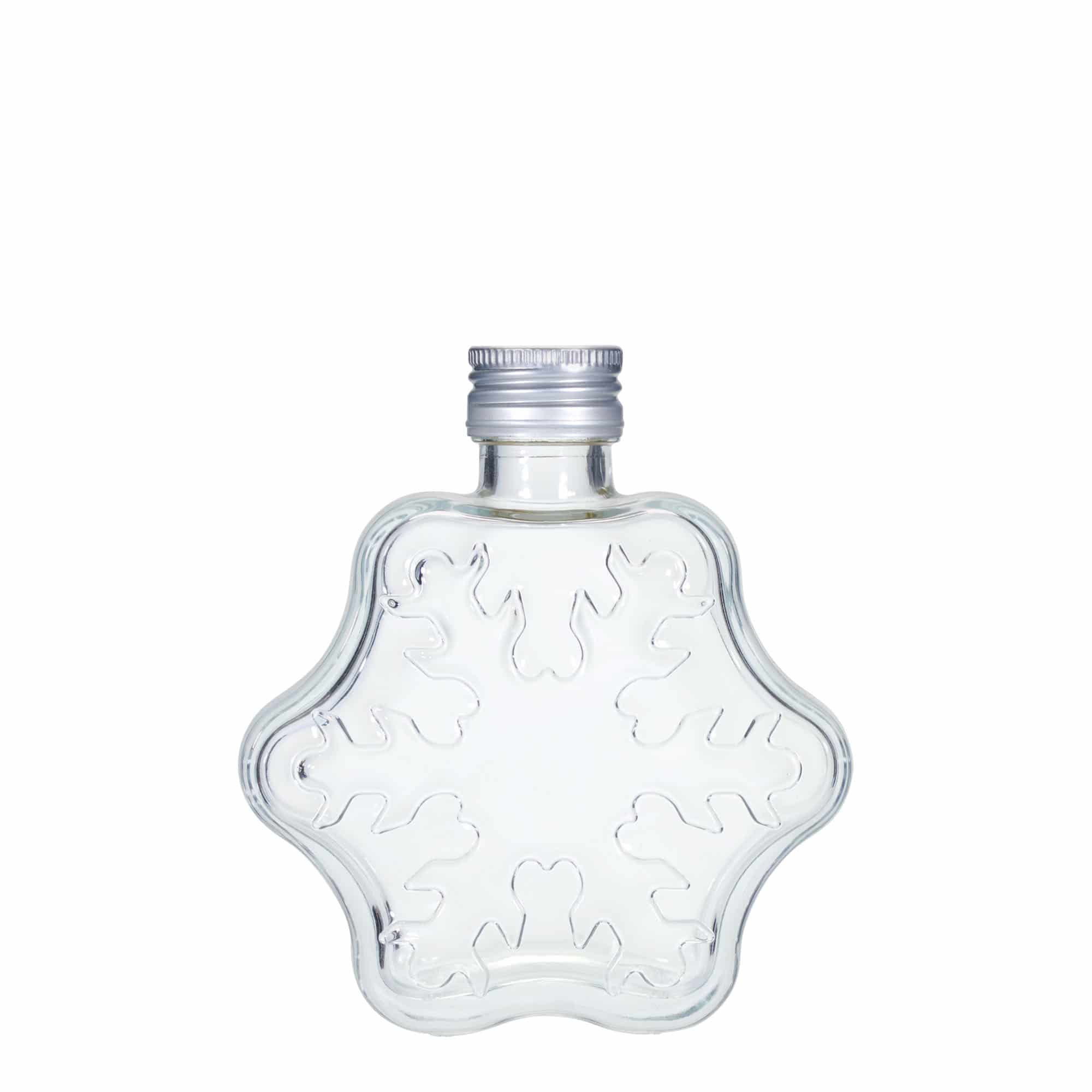 200 ml klaaspudel 'Lumehelbeke', suu: PP 28