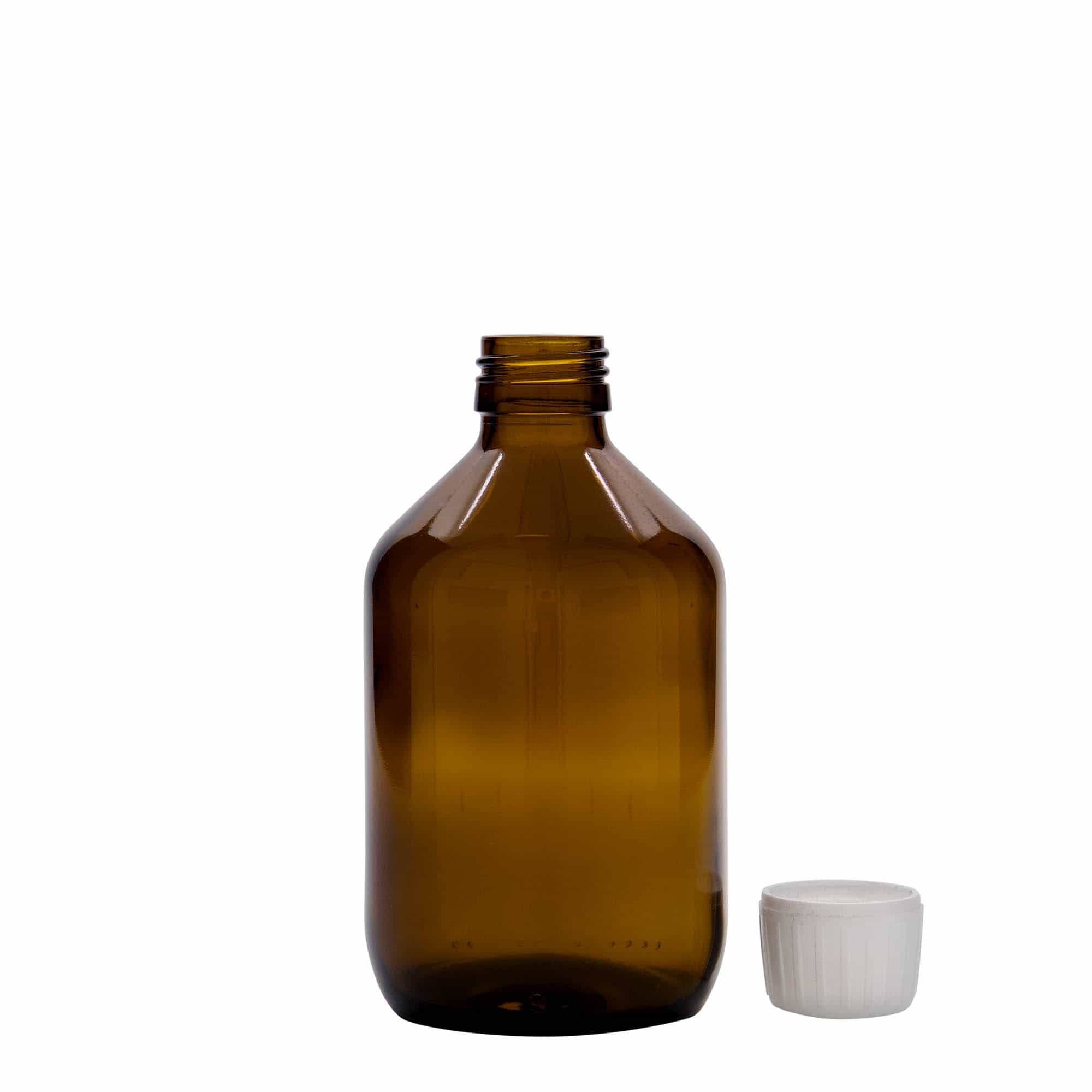300 ml meditsiinipudel, pruun, klaas, ava: PP 28