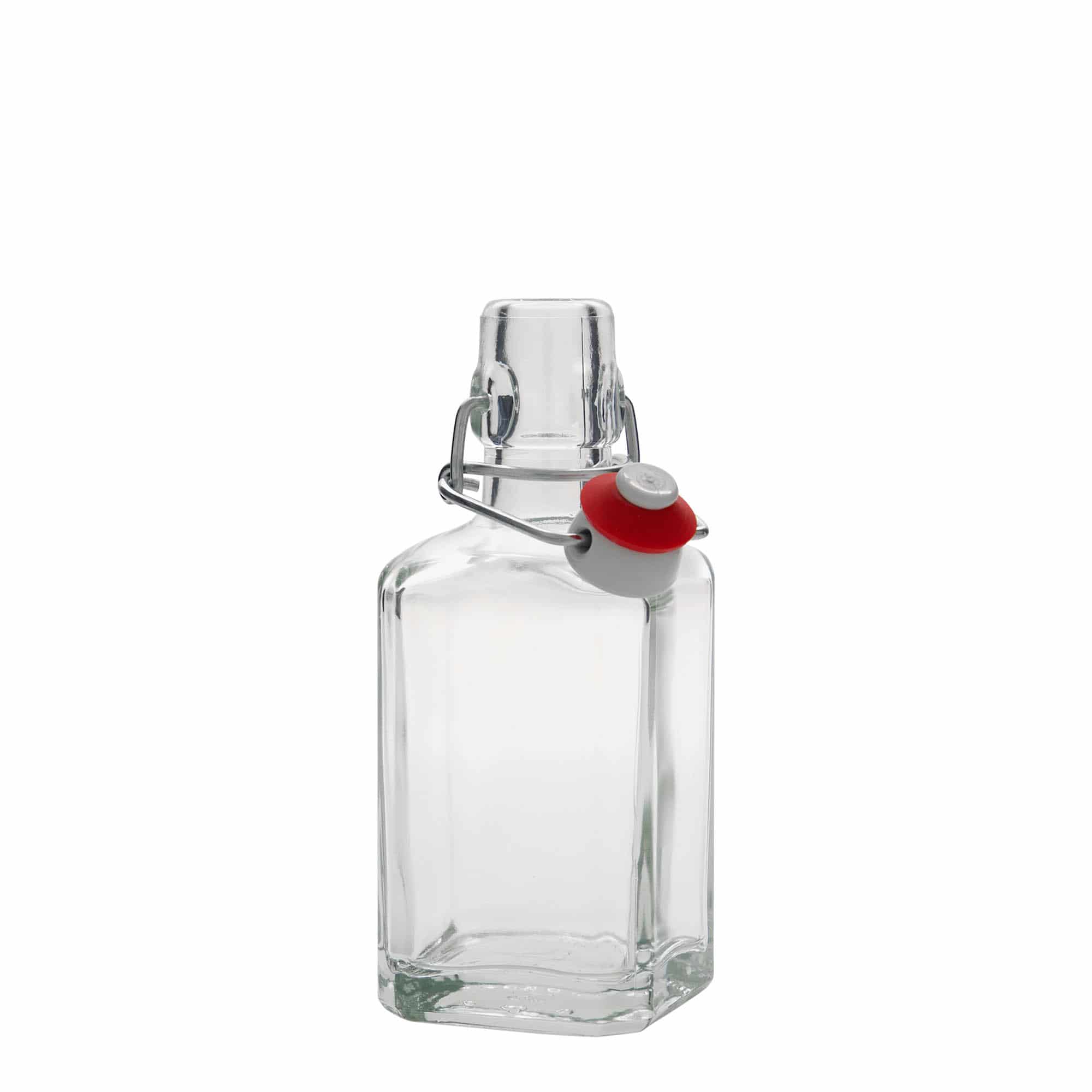 250 ml klaaspudel 'Rialto', ruudukujuline, sulgur: traatkork