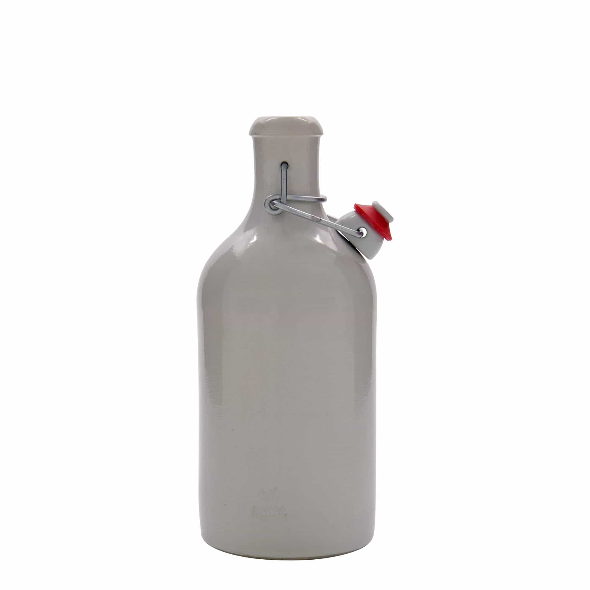 500 ml keraamiline pudel, kivikeraamika, valge, sulgur: traatkork