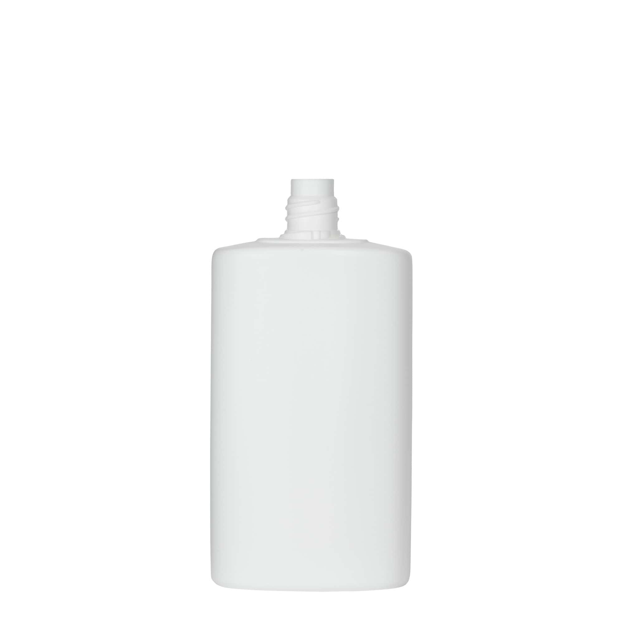 250 ml plastpudel 'Indy', ovaalne, HDPE, valge, suu: keeratav kork