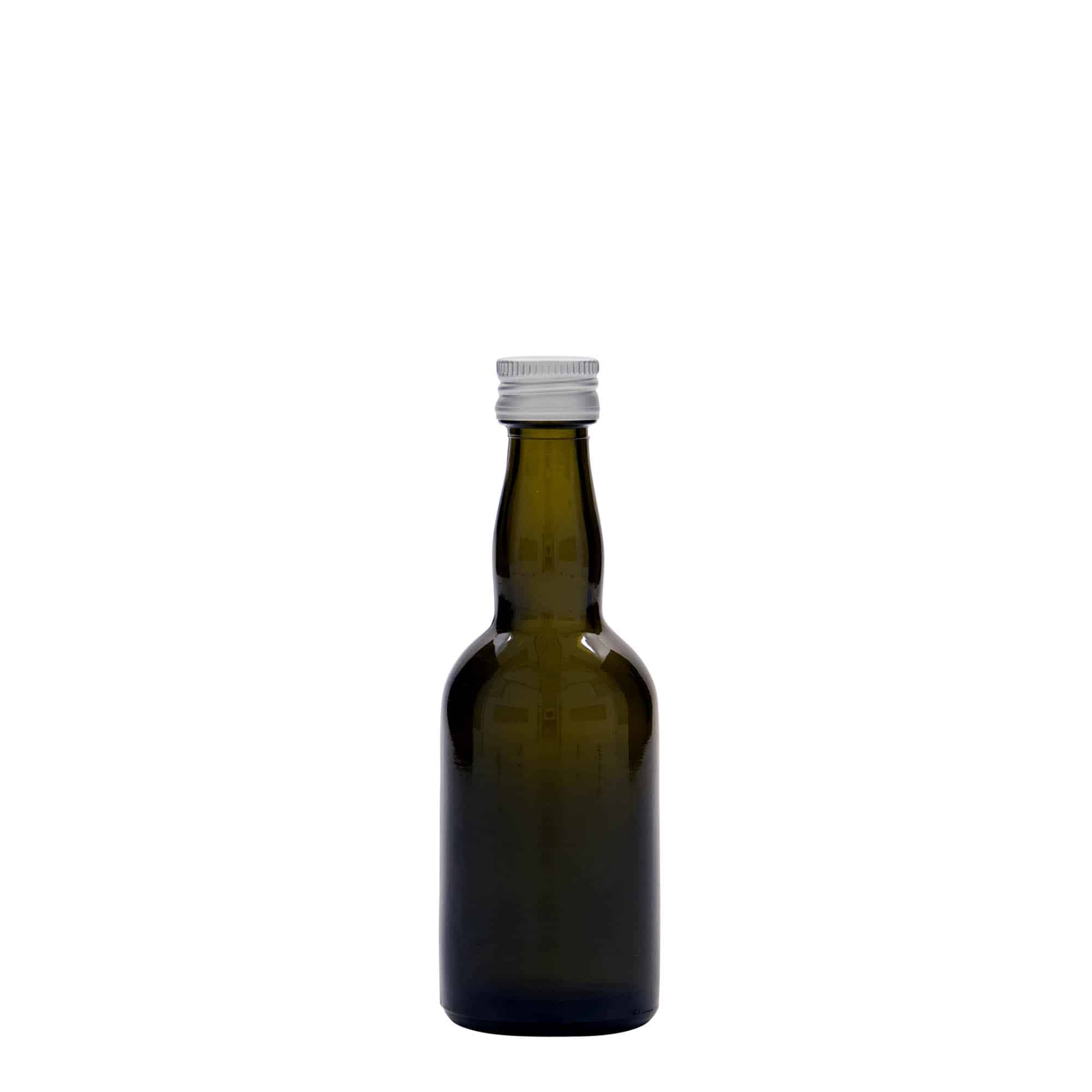 50 ml klaaspudel 'Proba', antiikroheline, sulgur: PP 18