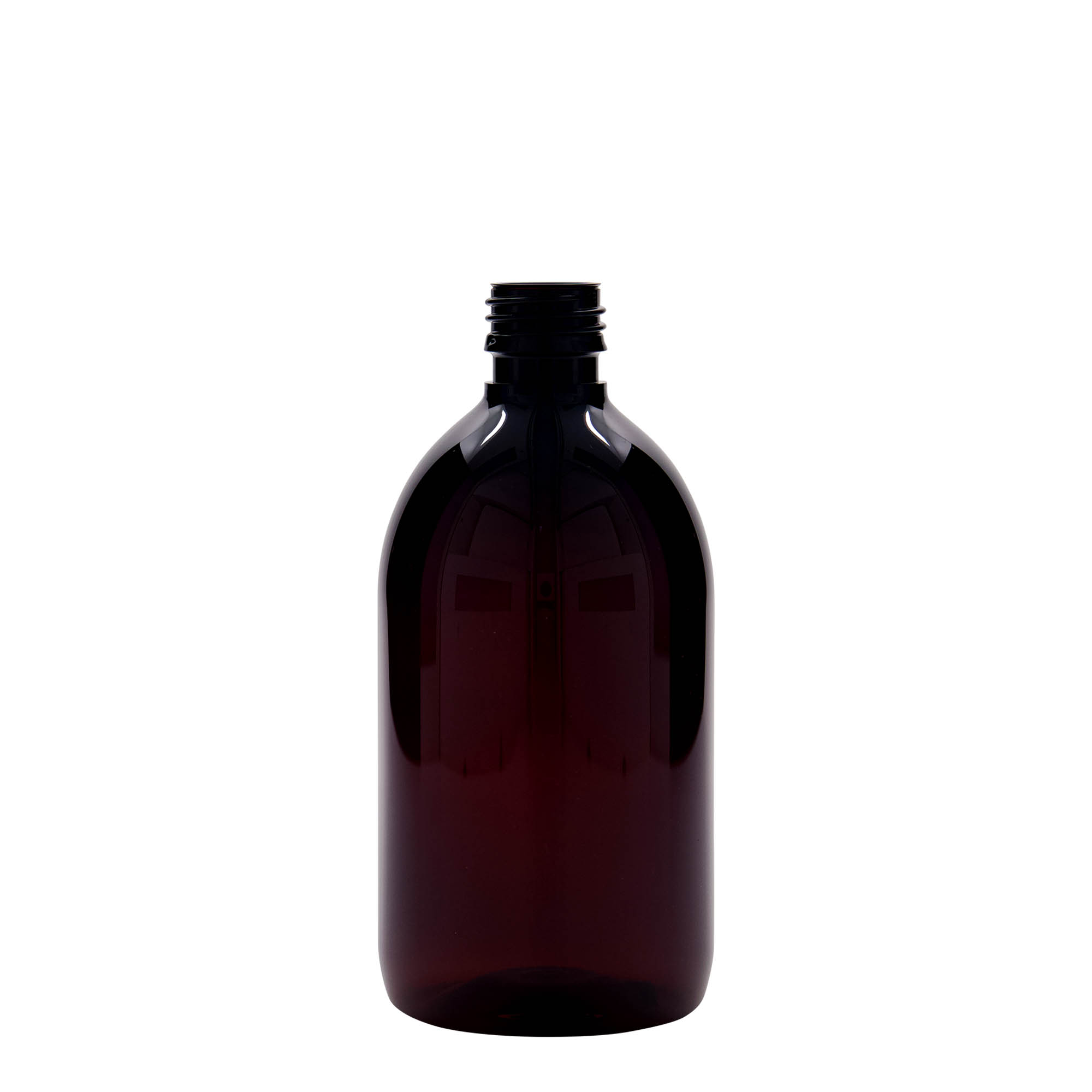 500 ml PET-ravimipudel, pruun, plastik, suu: PP 28 500 ml PET-ravimipudel, pruun, plastik, suu: PP 28