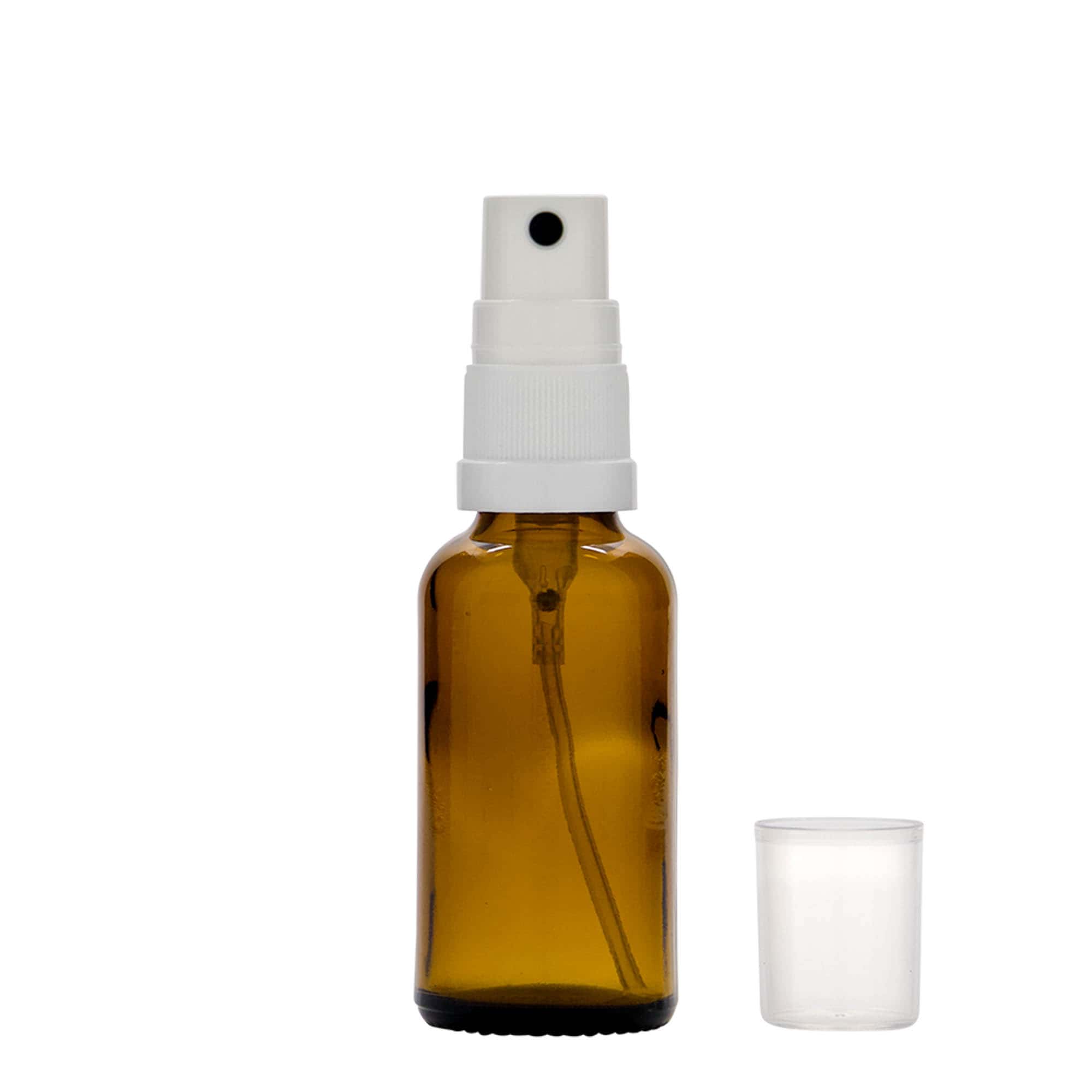 30 ml pihustuspudel meditsiiniks, klaas, pruun, avale: DIN 18