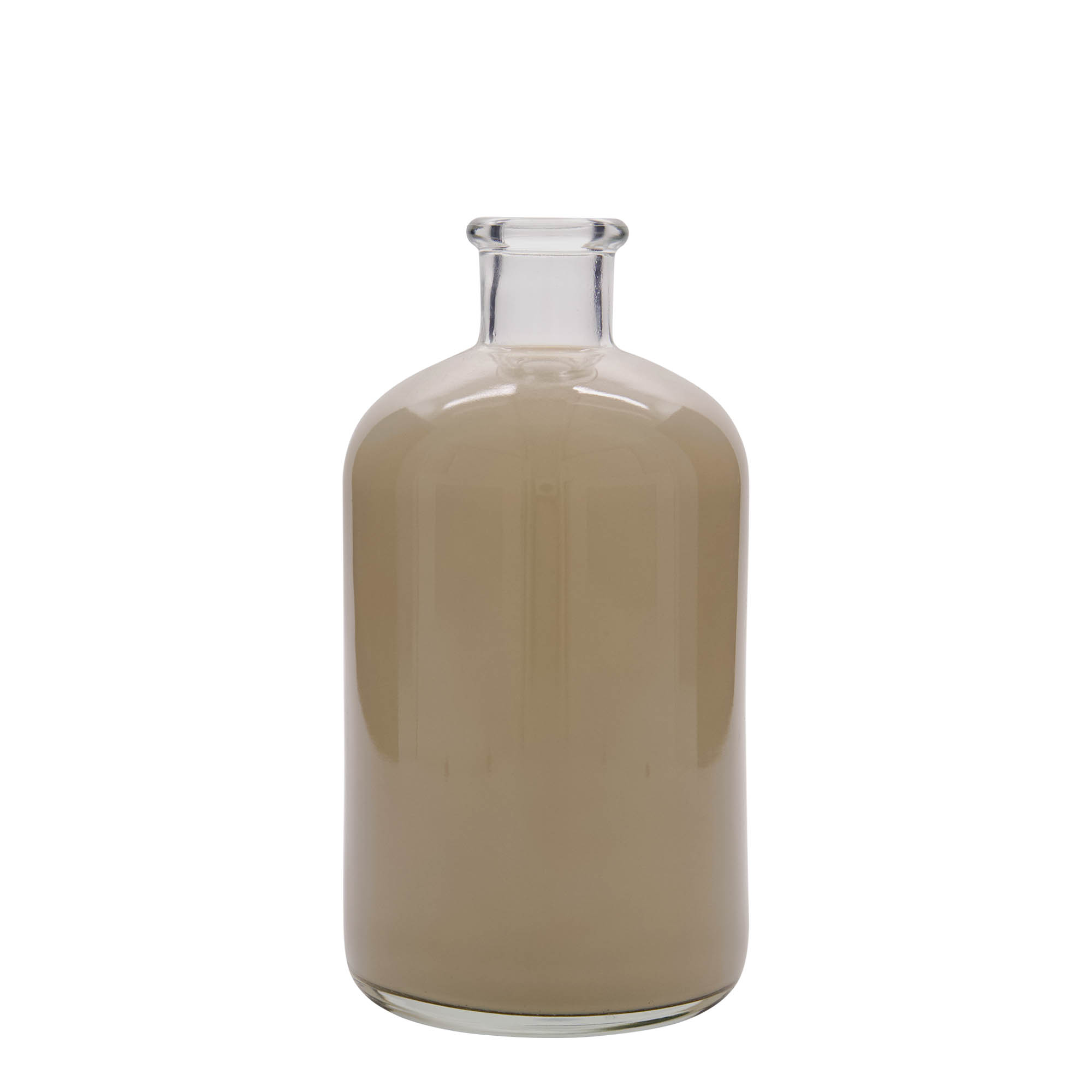1000 ml klaasist apteegipudel, sulgur: kork