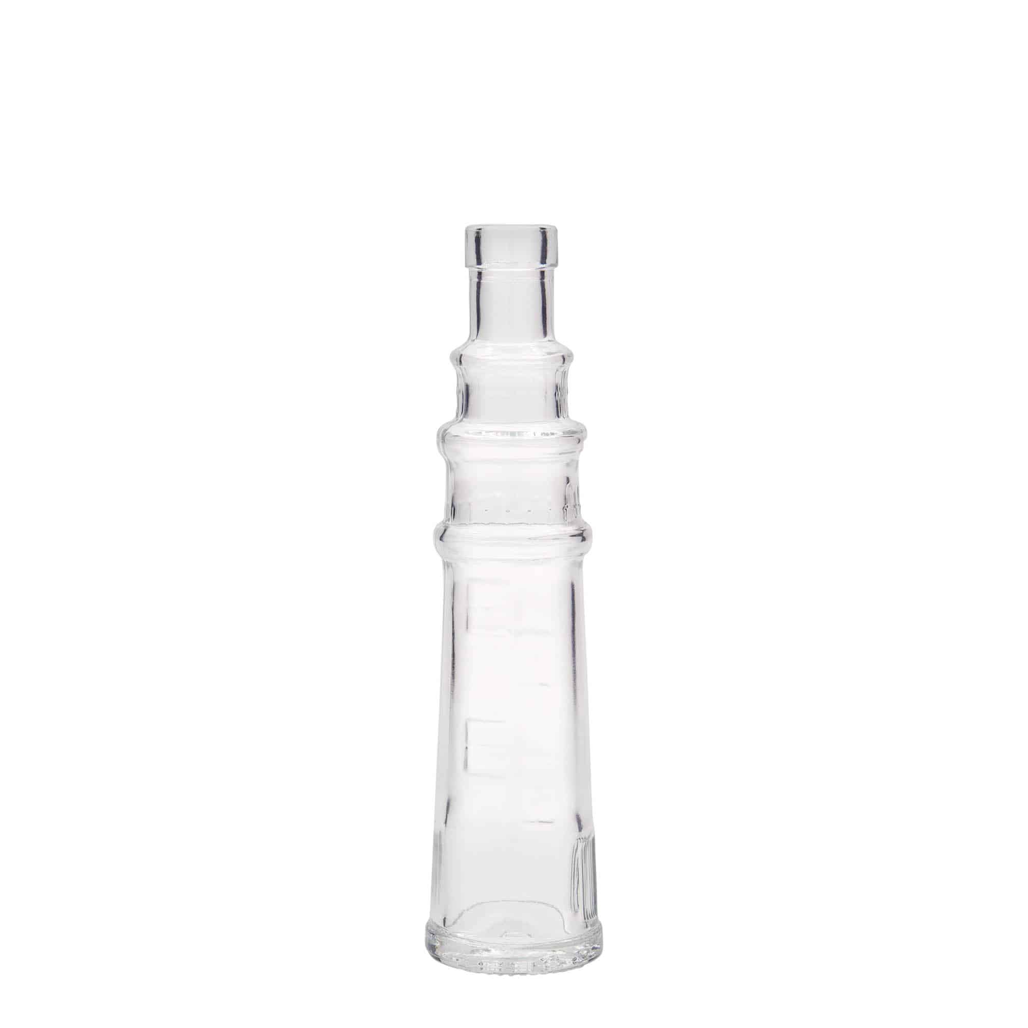 100 ml klaaspudel 'Tuletorn', sulgur: kork