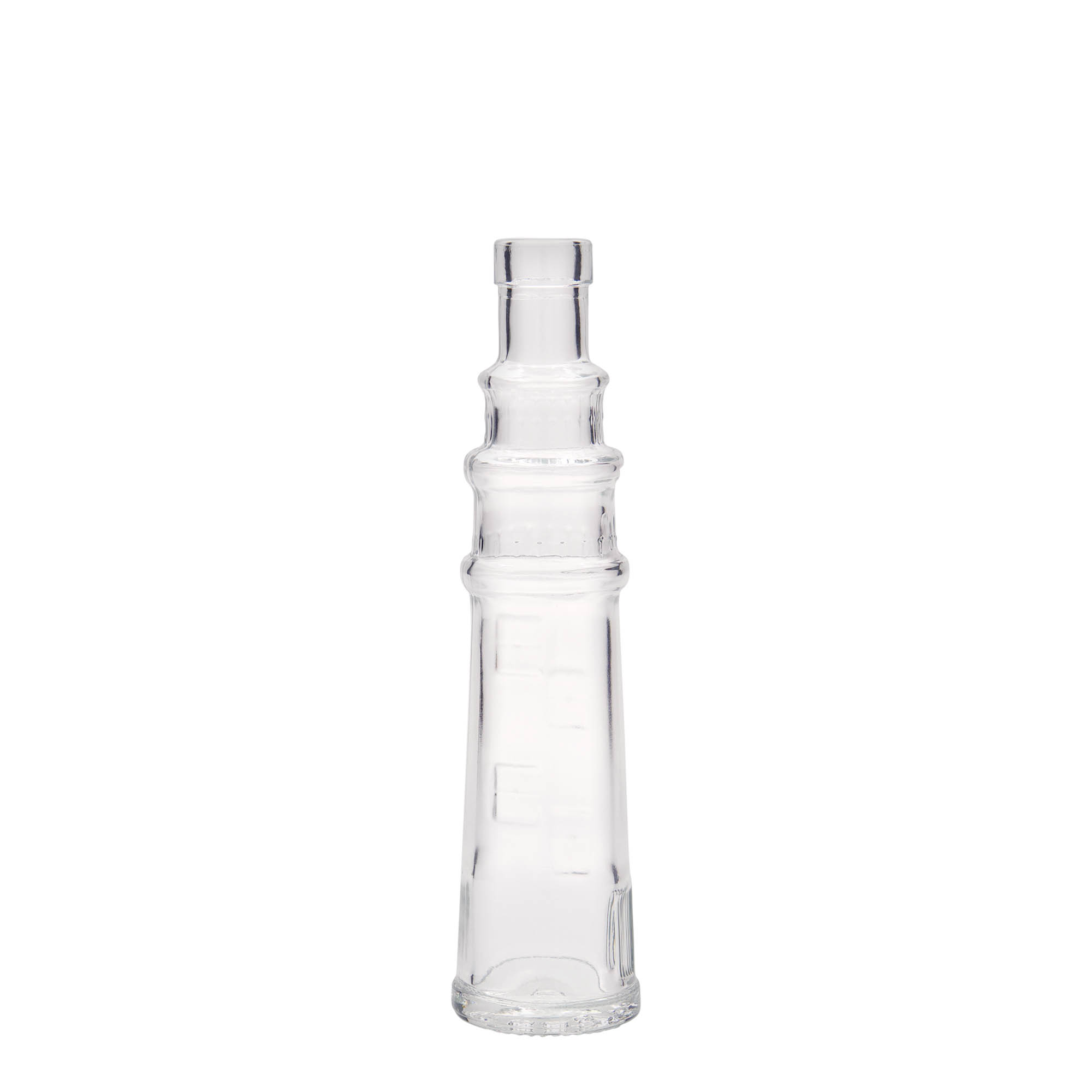 100 ml klaaspudel 'Leuchtturm', suuava: kork
