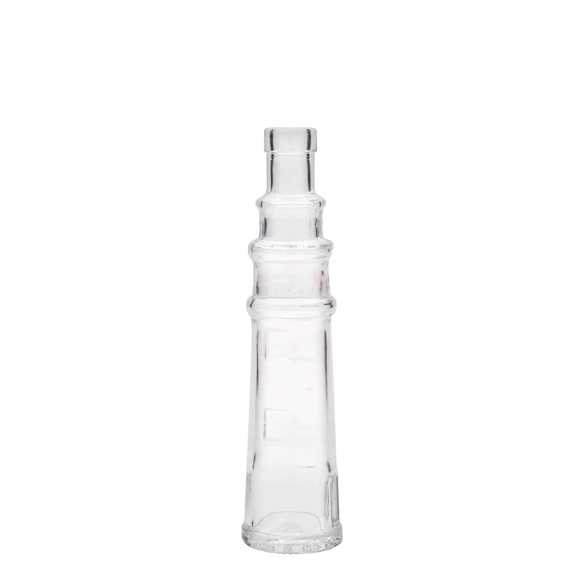 100 ml klaaspudel 'Leuchtturm', suuava: kork