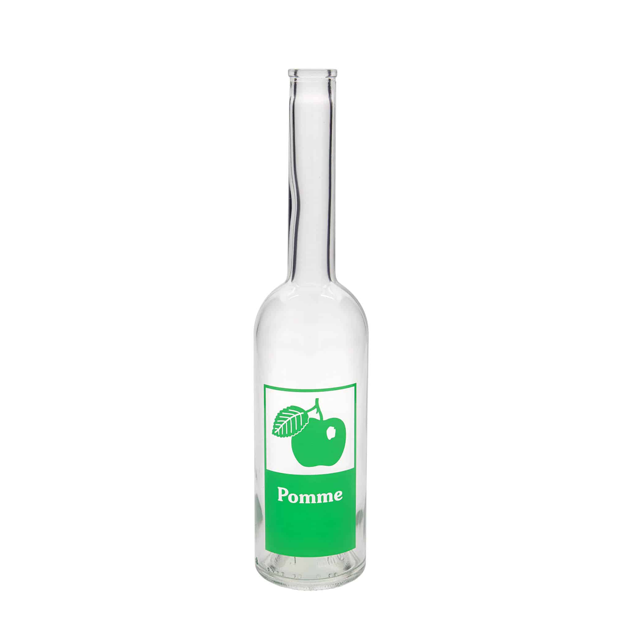 500 ml klaaspudel 'Opera', motiiv: Pomme (õun), sulgur: kork 500 ml klaaspudel 'Opera', motiiv: Pomme (õun), sulgur: kork