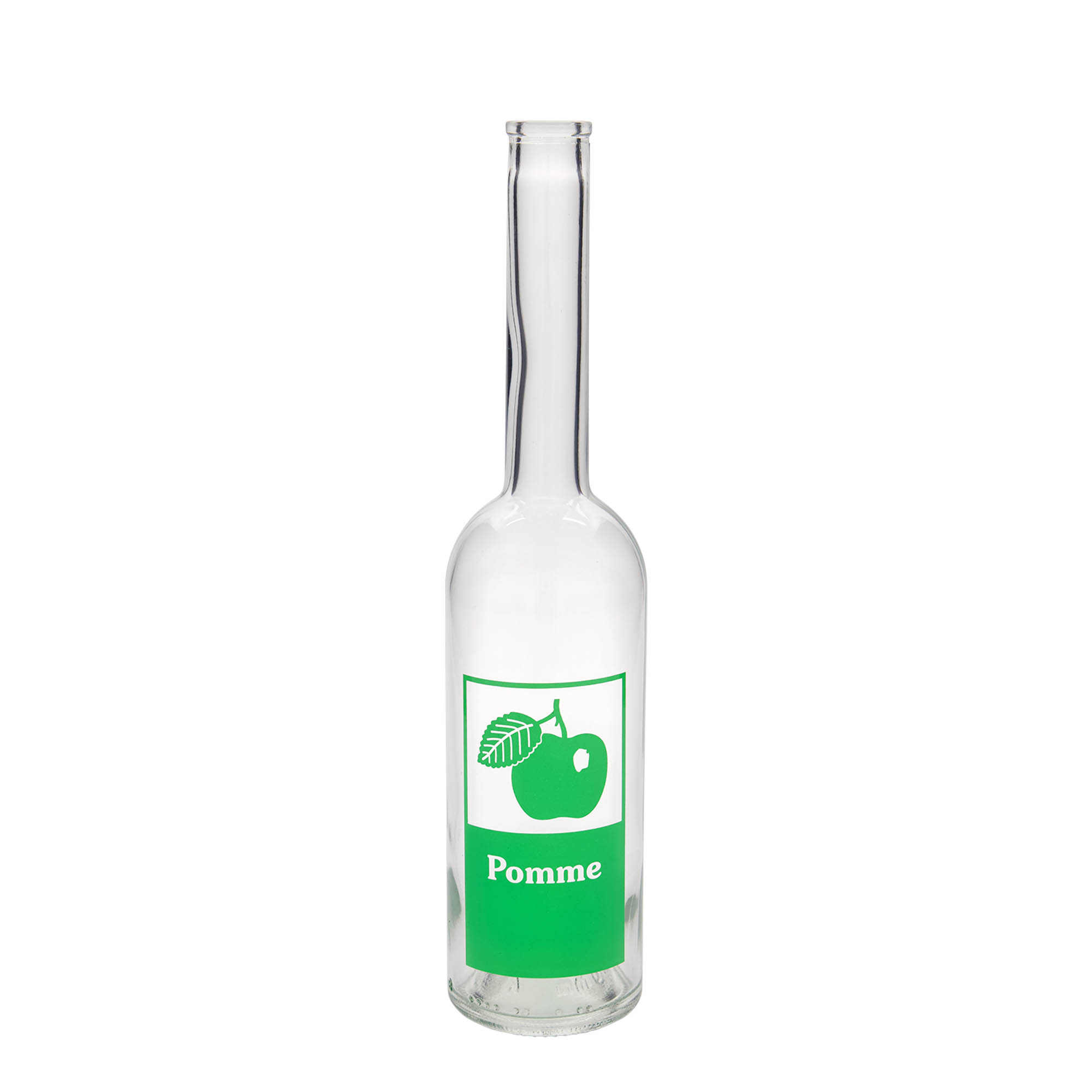 500 ml klaaspudel 'Opera', motiiv: Õun, kael: kork 500 ml klaaspudel 'Opera', motiiv: Õun, kael: kork