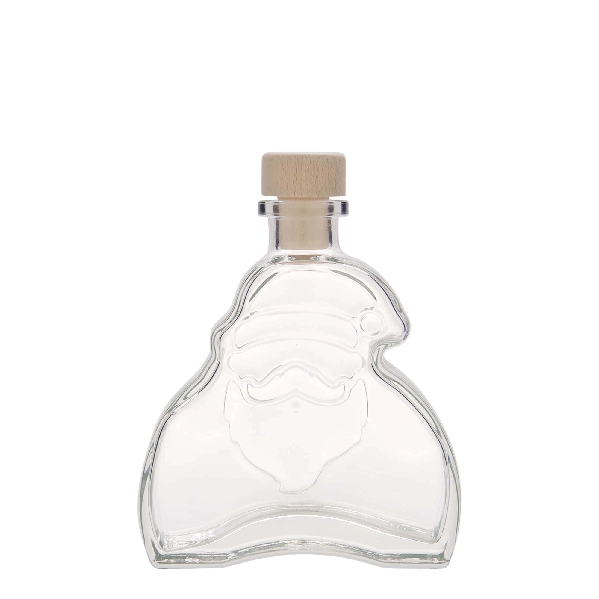 200 ml klaaspudel 'Jõuluvana', sulgur: kork