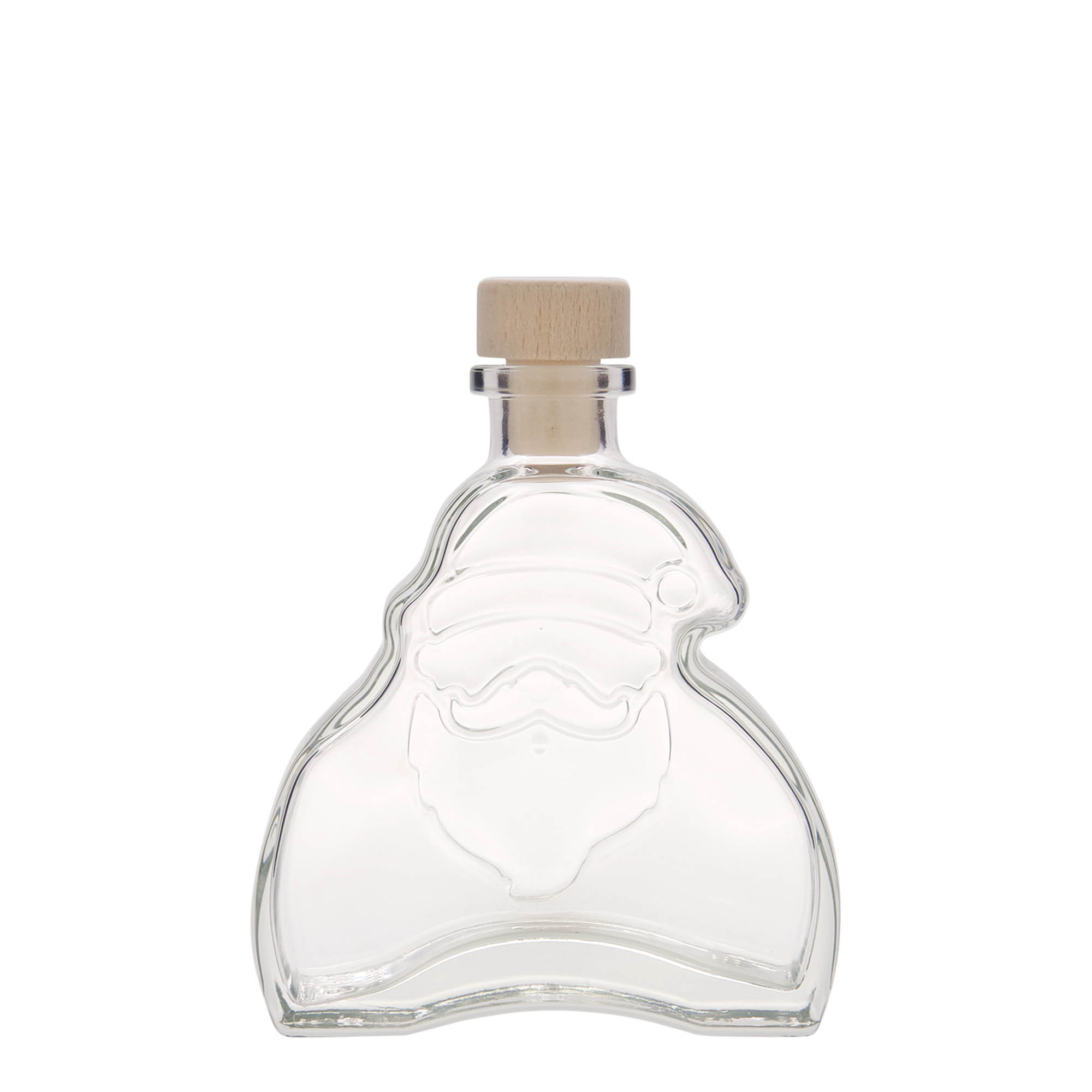 200 ml klaaspudel 'Jõuluvana', avaus: kork