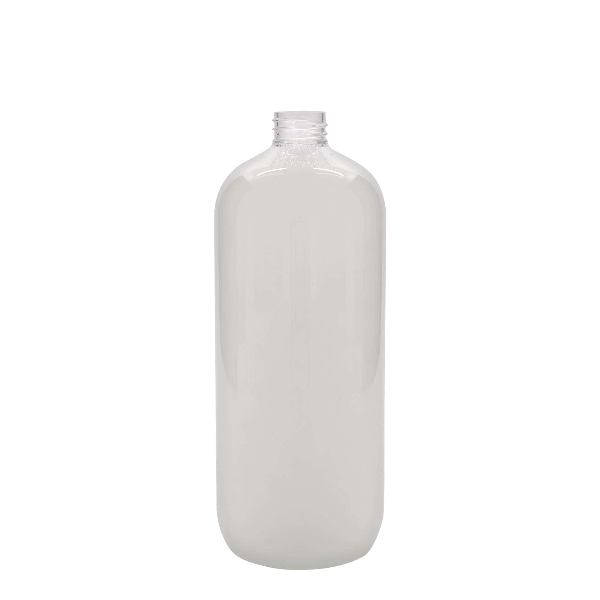 1000 ml PET-pudel 'Boston', plast, sulgur: GPI 28/410