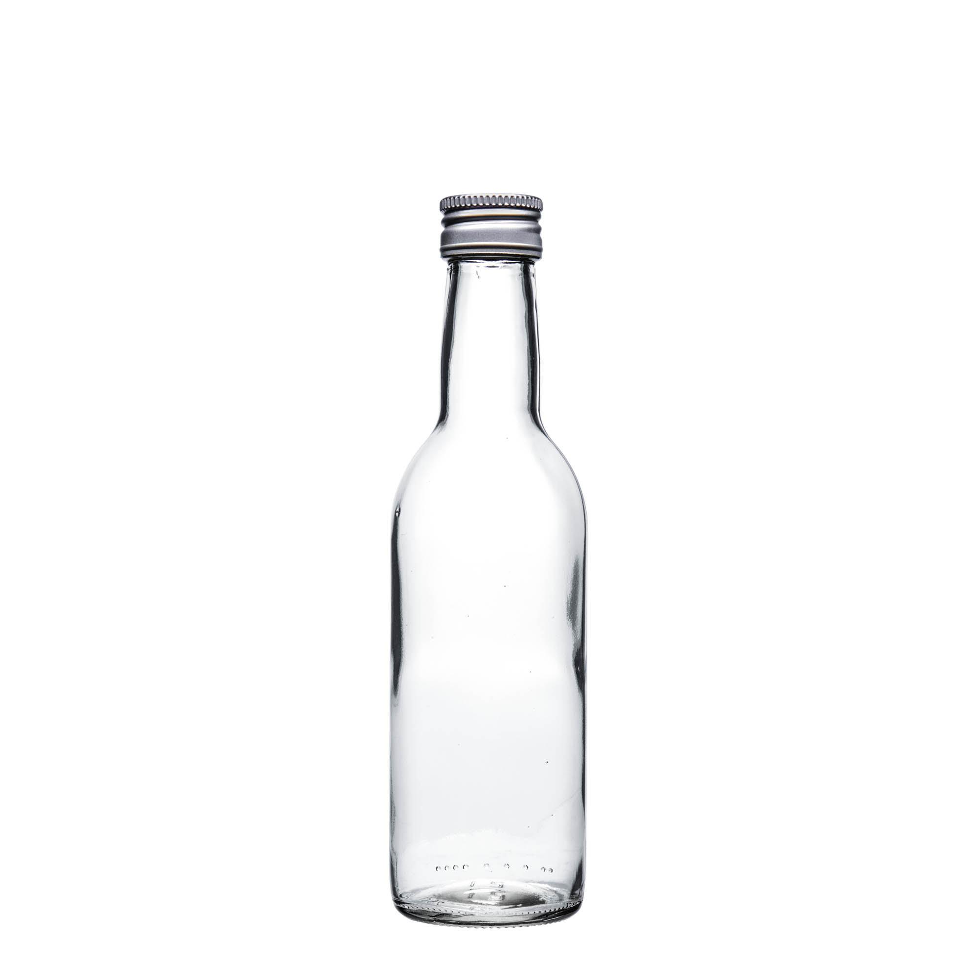250 ml klaaspudel „Bordeaux“, avale: PP 28