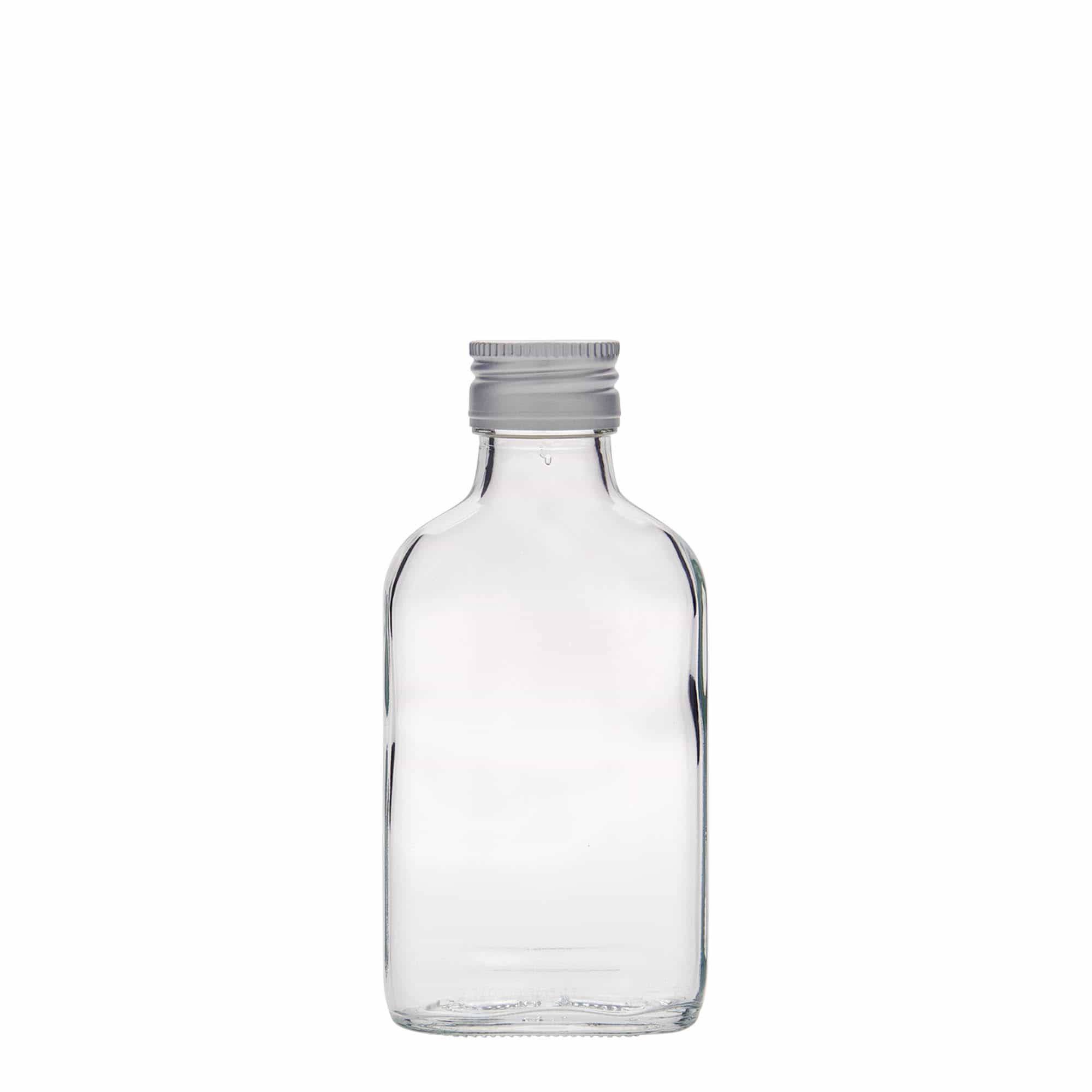 100 ml taskupudel, ristkülikukujuline, klaas, sulgur: PP 28