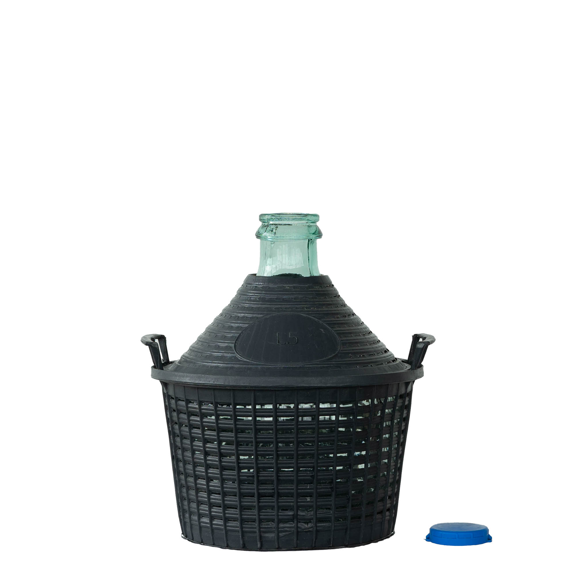 5 l pallonpudel kitsas kaelaga, klaas, suuava: klapikaas