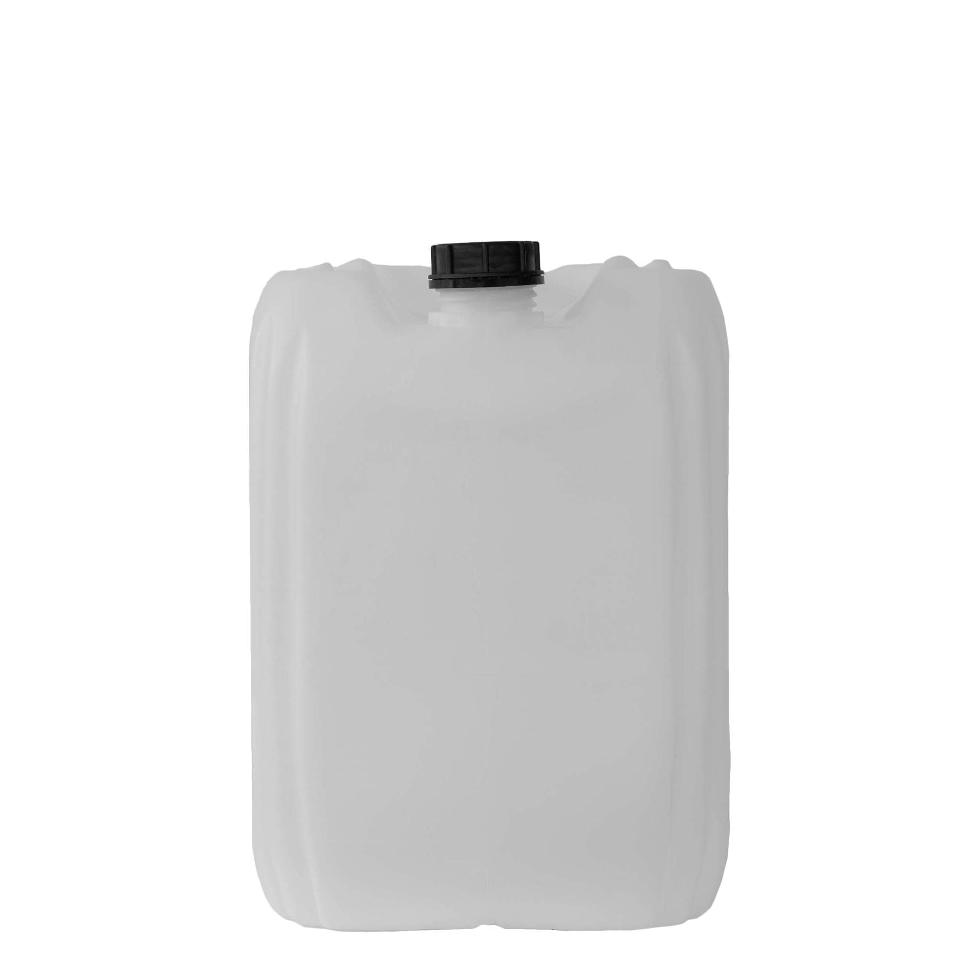 30 l kanister, ristkülikukujuline, HDPE-plast, loomulik värv, sulgur: ND 60