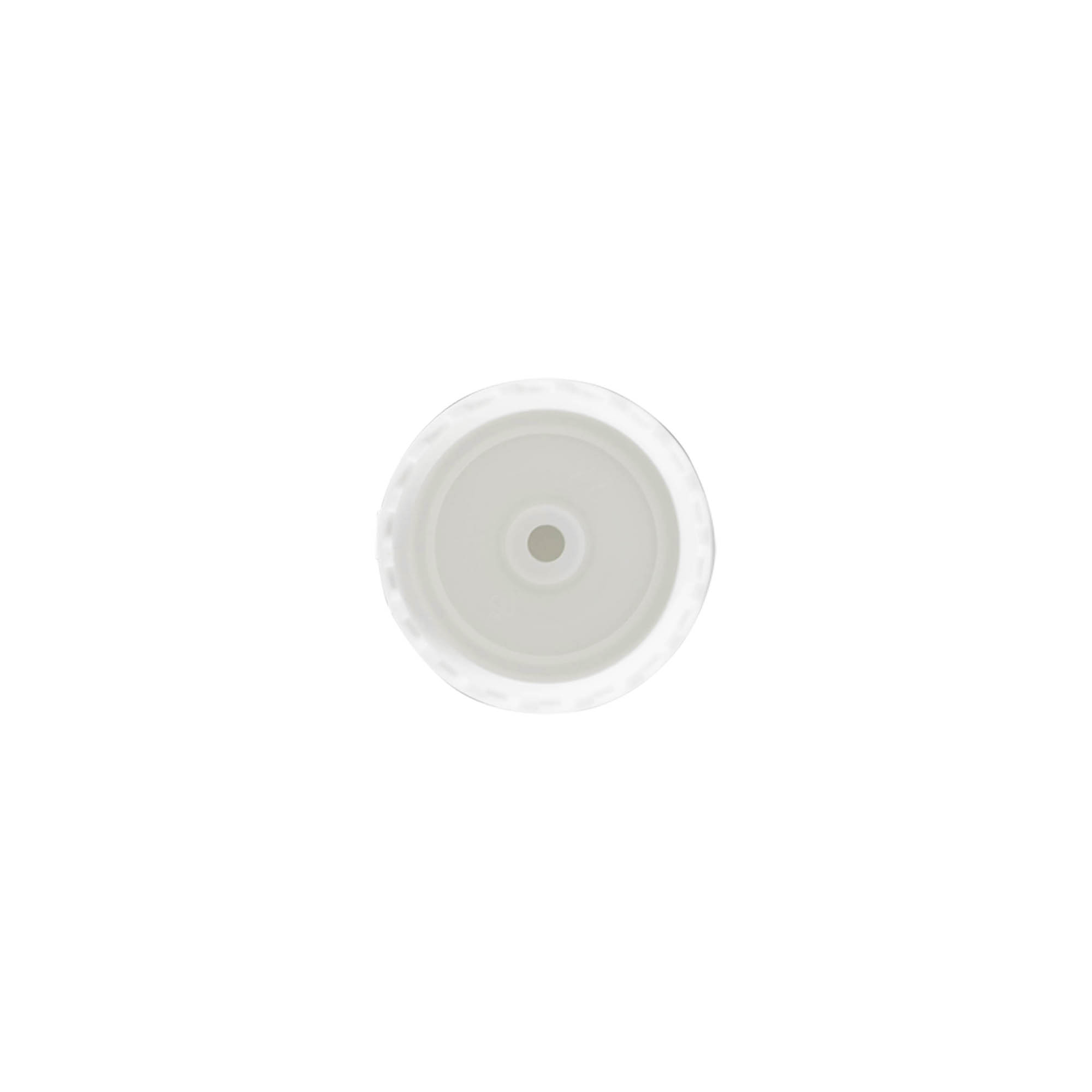 Kruvikork, klapissarnaga, PP-plast, valge, avausele: 24/410 Kruvikork, klapissarnaga, PP-plast, valge, avausele: 24/410