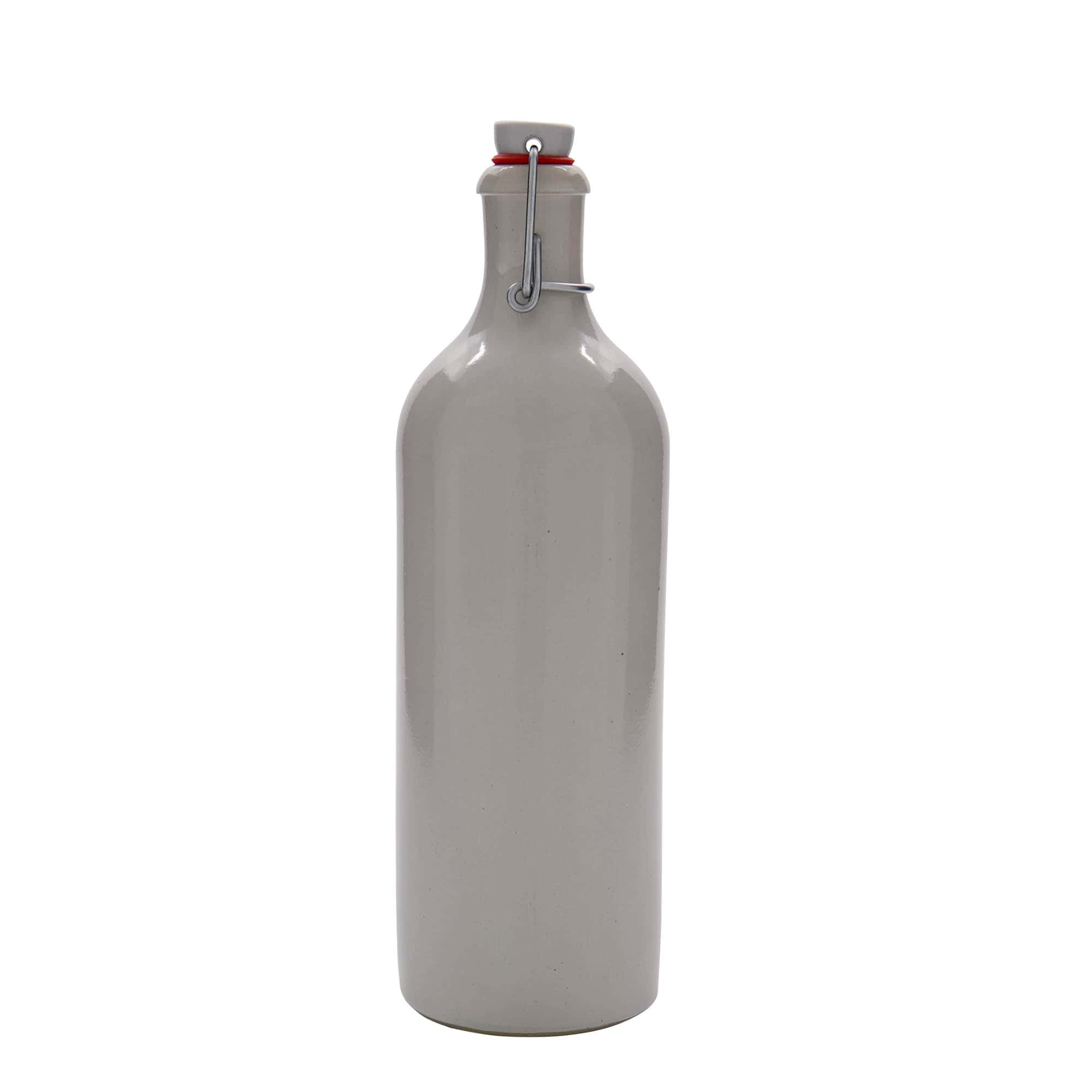 750 ml savipott, keraamiline, valge, suue: klambriga sulgur