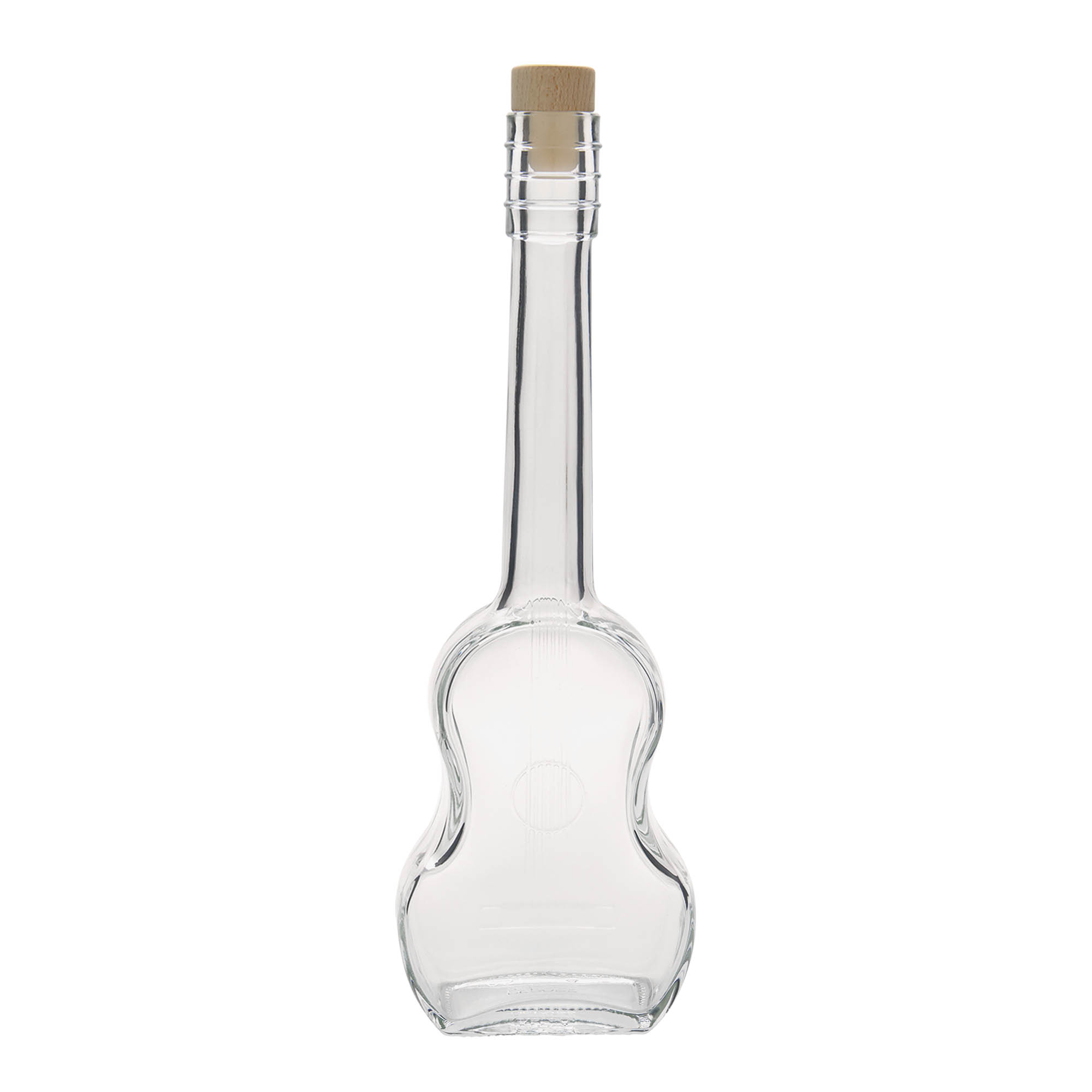 500 ml klaaspudel 'Kitarr', suuava: kork