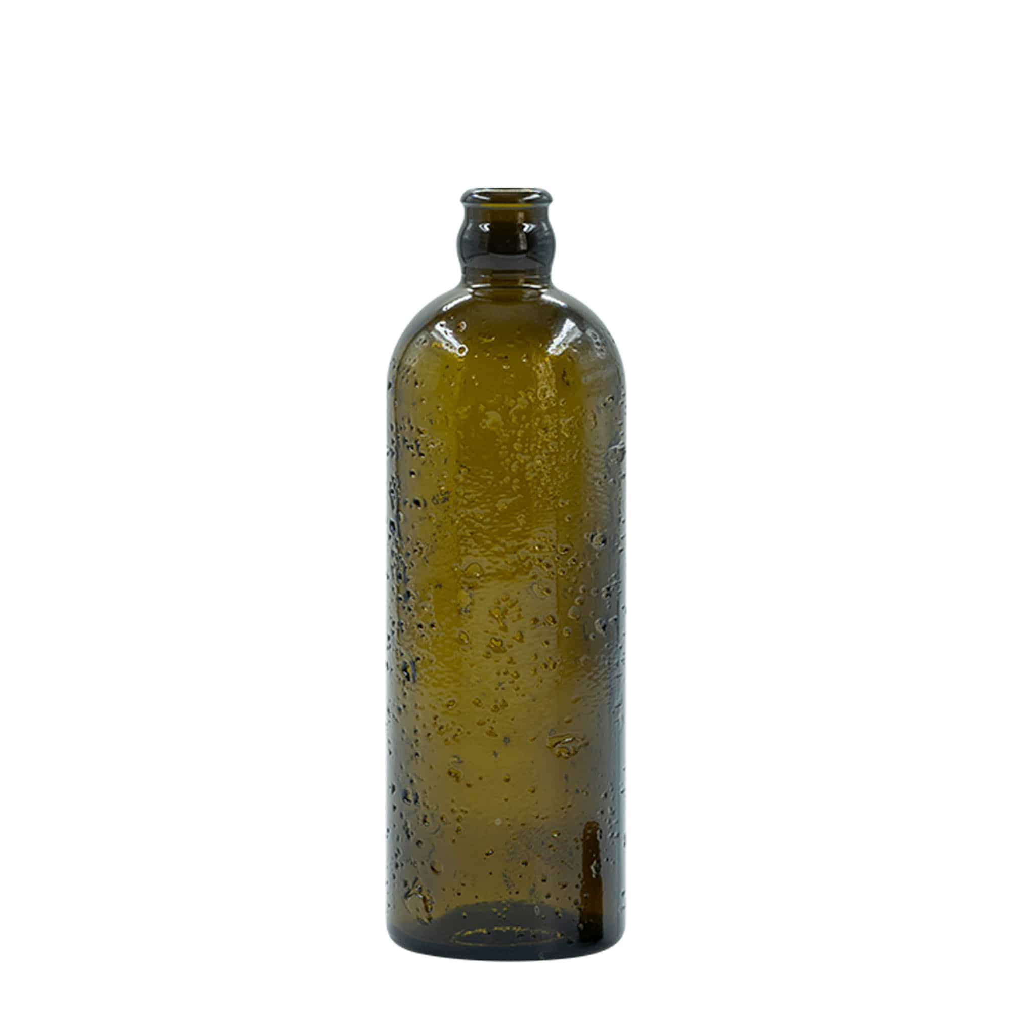 500 ml metsikult valmistatud klaaspudel 'Bobber Jr', pruun, ava: kork