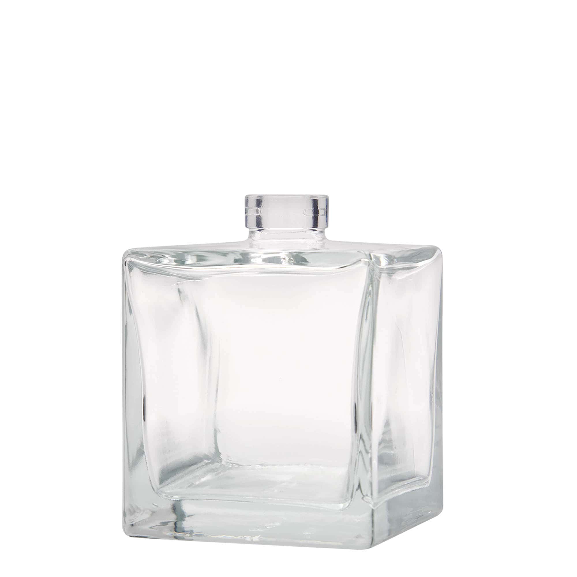 500 ml klaaspudel 'Cube', ruudukujuline, sulgur: kork