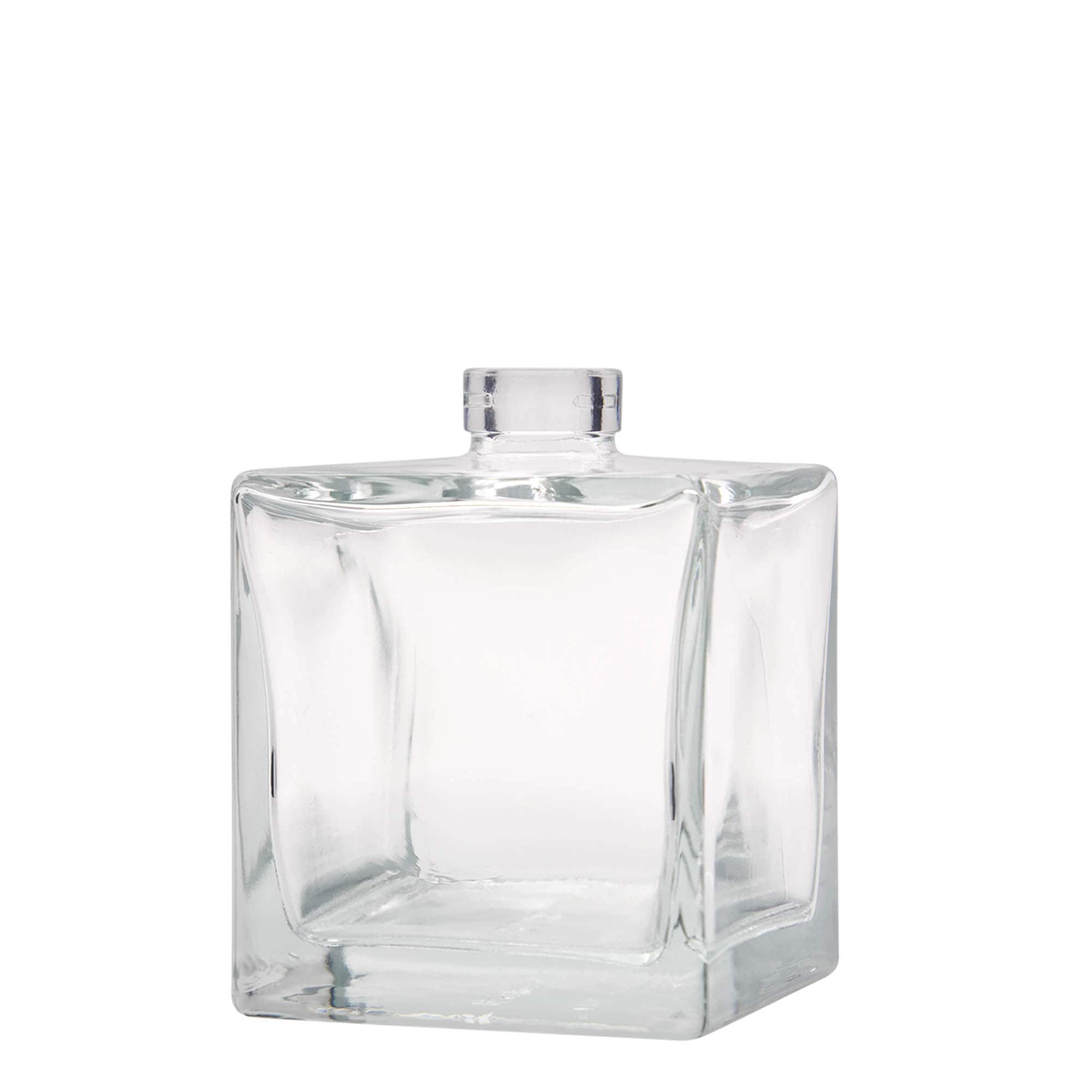 500 ml klaaspudel 'Cube', ruudukujuline, suuava: kork