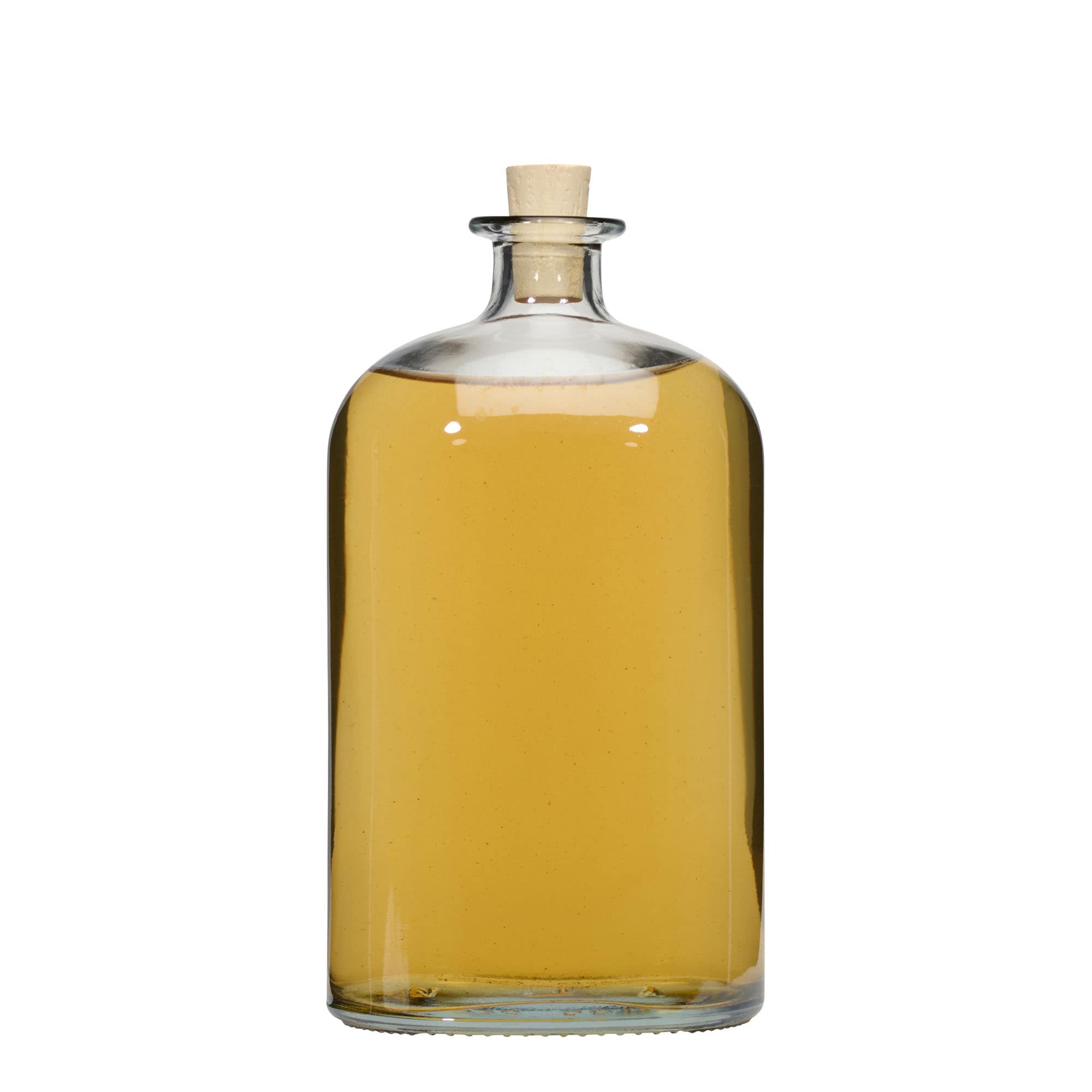 1.000 ml klaaspudel 'Dundee', ovaalne, suuava: kork