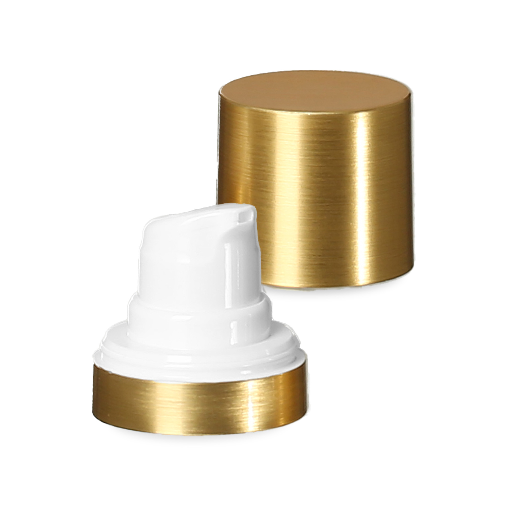 Airless pea Micro kuldserv + valge, läikiv korgiotsik Airless pea Micro kuldserv + valge, läikiv korgiotsik