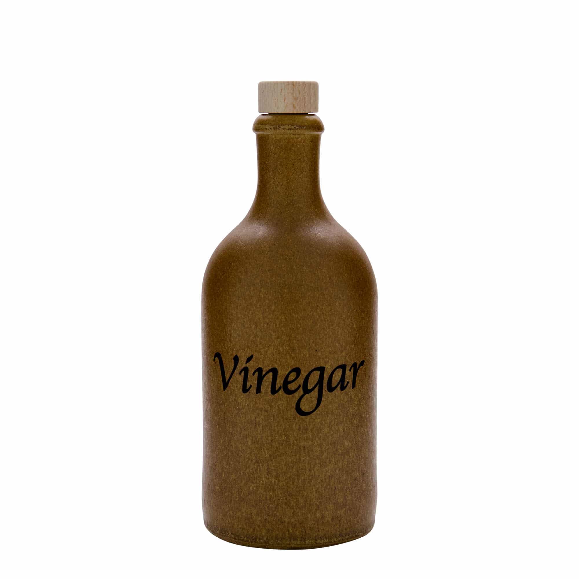 500 ml keraamiline pudel, motiiv: Vinegar (äädikas), kivikeraamika, pruun-kristalne, sulgur: kork