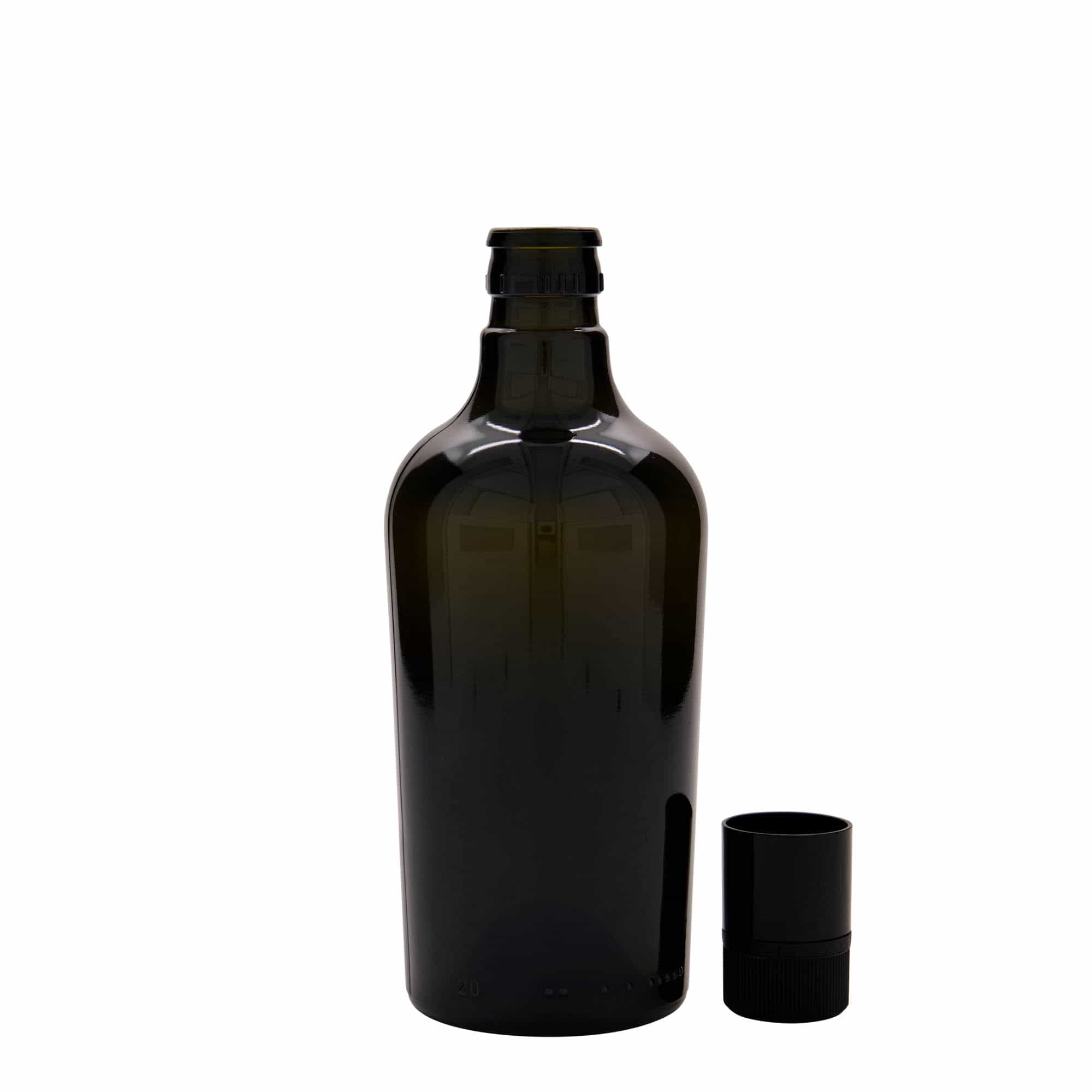 500 ml äädika-/õliflask 'Oleum', klaas, antiikroheline, suuava: DOP