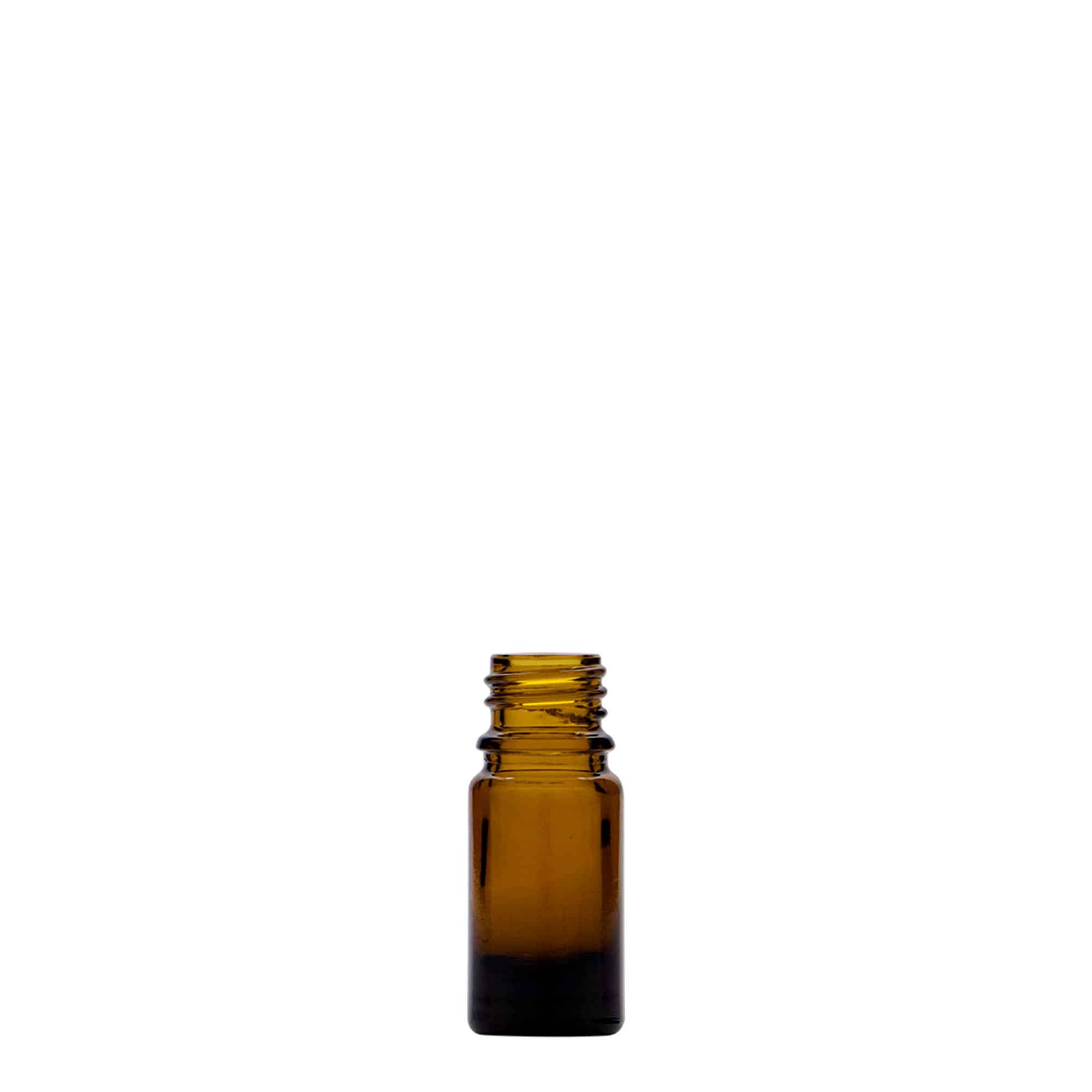 5 ml meditsiinipudel, klaas, pruun, suu: DIN 18